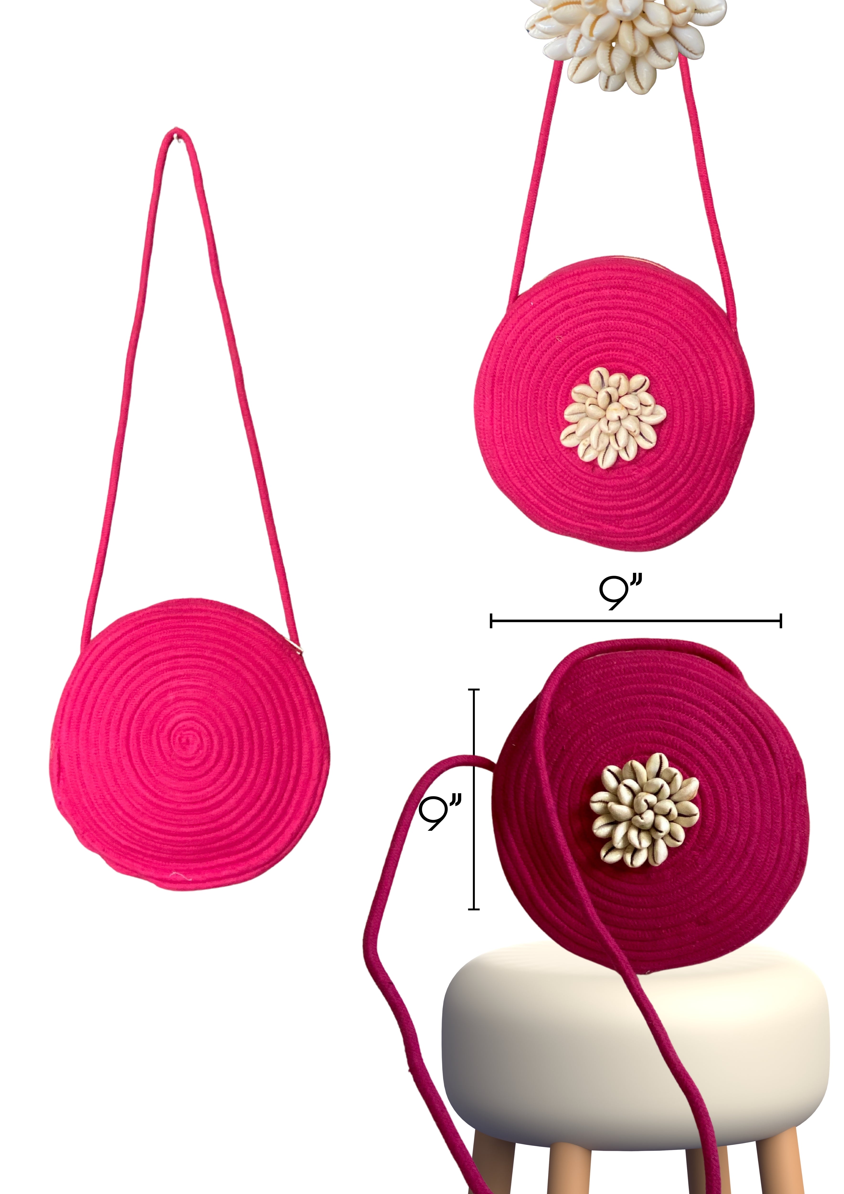 Amaira - Circle Sling in Hot Pink - Banjara Bags