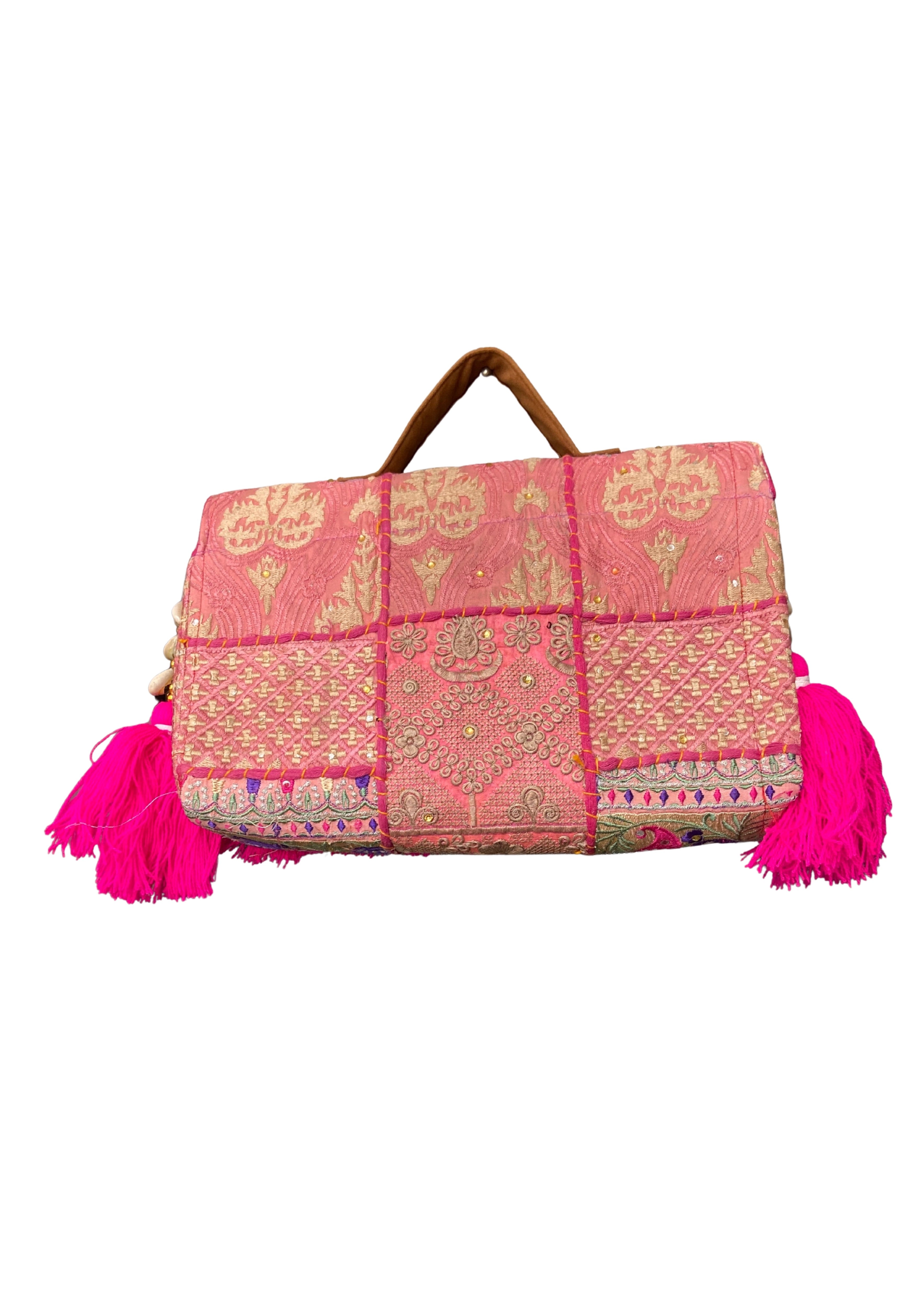 Ruhi - Luxury Handheld in Pink - Banjara Bags