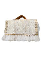 Ruhi - Luxury Handheld in Snow White - Banjara Bags