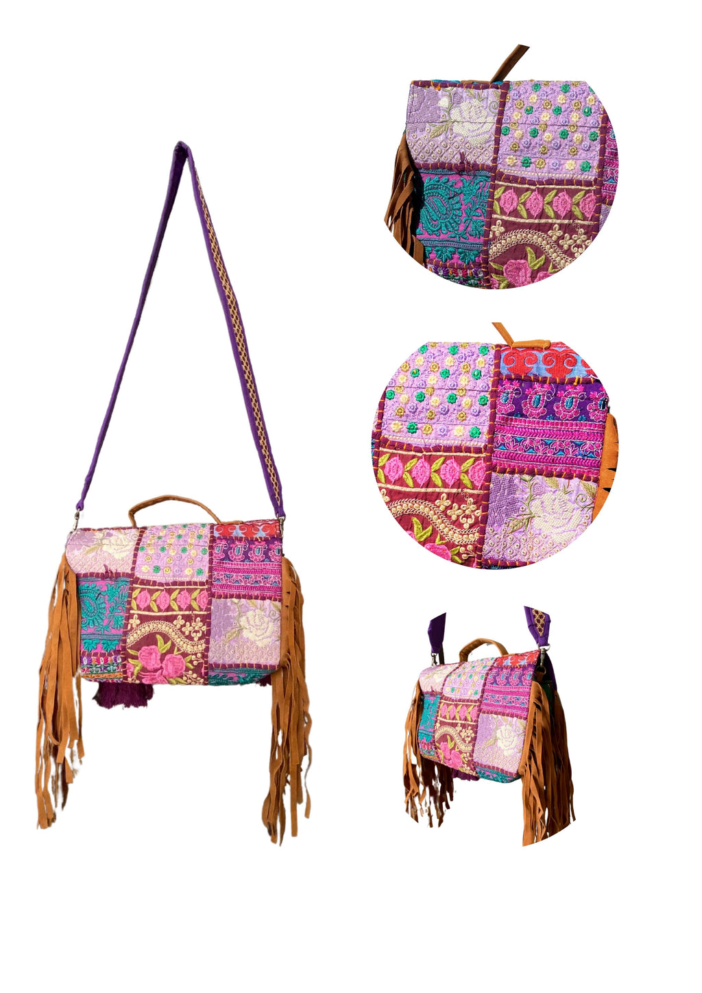 Ruhi - Soulful Elegance in Grape Purple - Banjara Bags