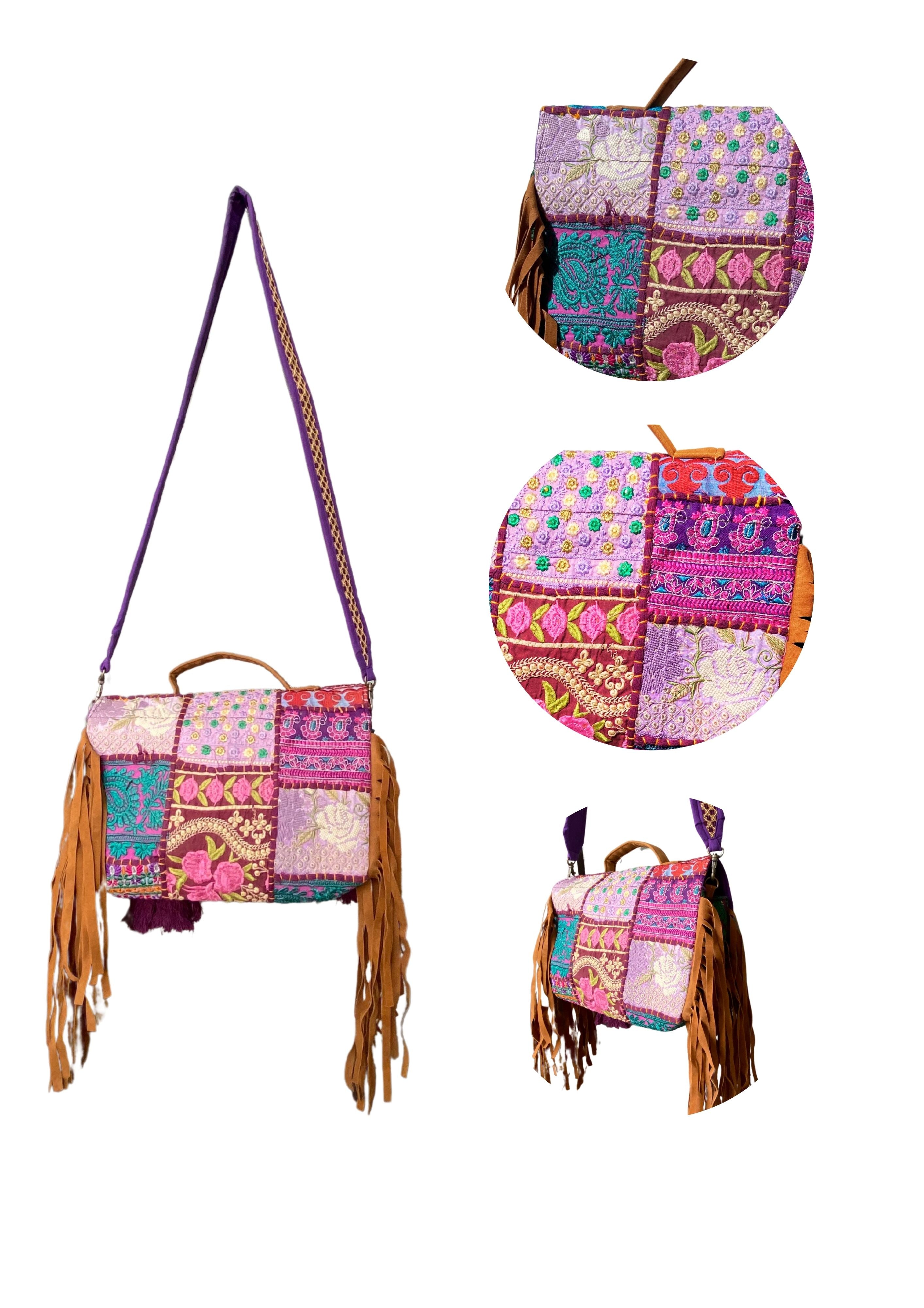 Ruhi - Soulful Elegance in Grape Purple - Banjara Bags