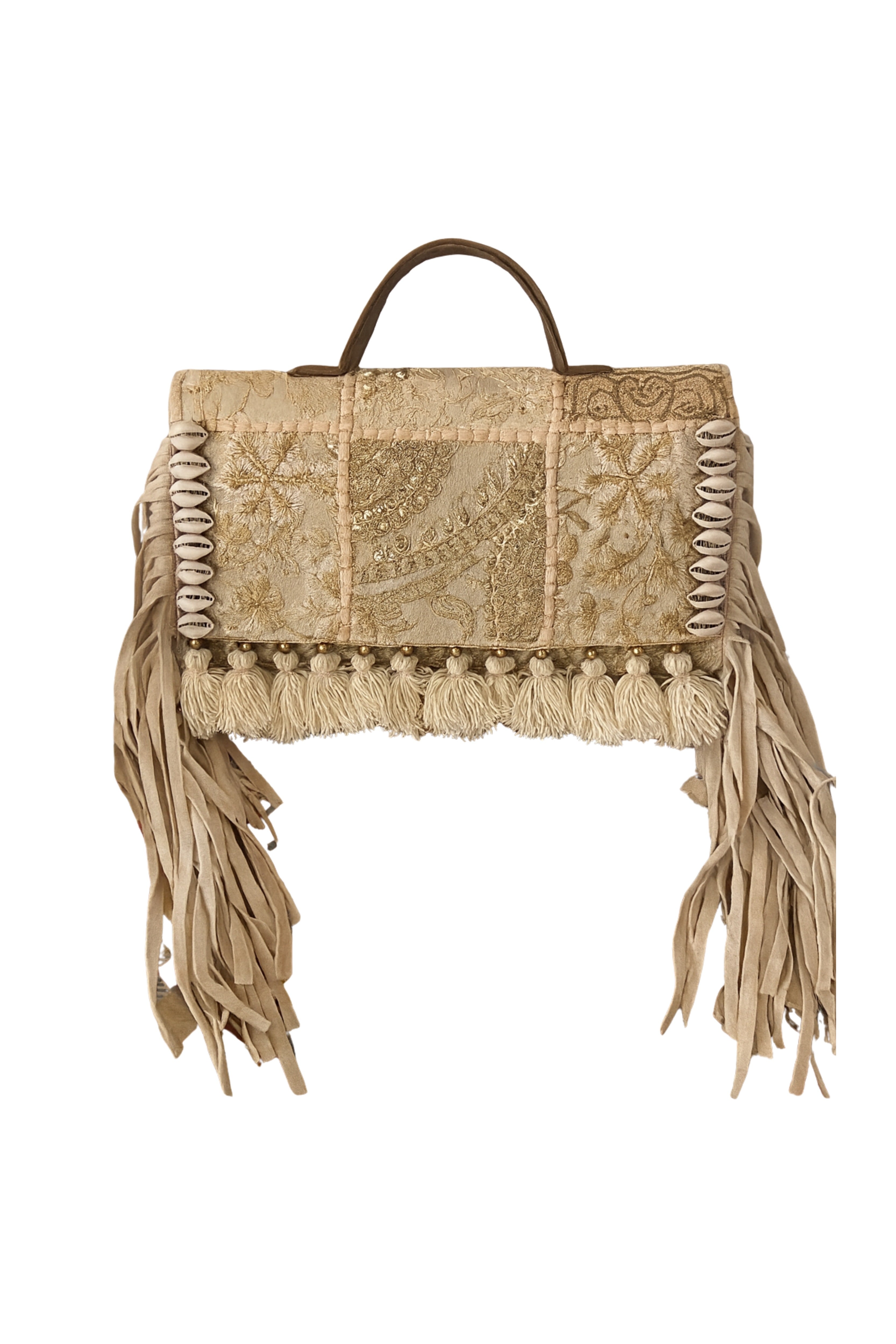 Ruhi - Soulful Elegance in Beige Gold - Banjara Bags