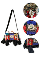 Ruhi - Soulful Elegance in Midnight Black Tassels - Banjara Bags