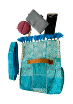 Ruhi - Luxury Handheld in Cyan Blue - Banjara Bags