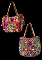 Aaliyah Designer Tote - Coin Tassel and Micro-bead Medallion - Banjara Bags