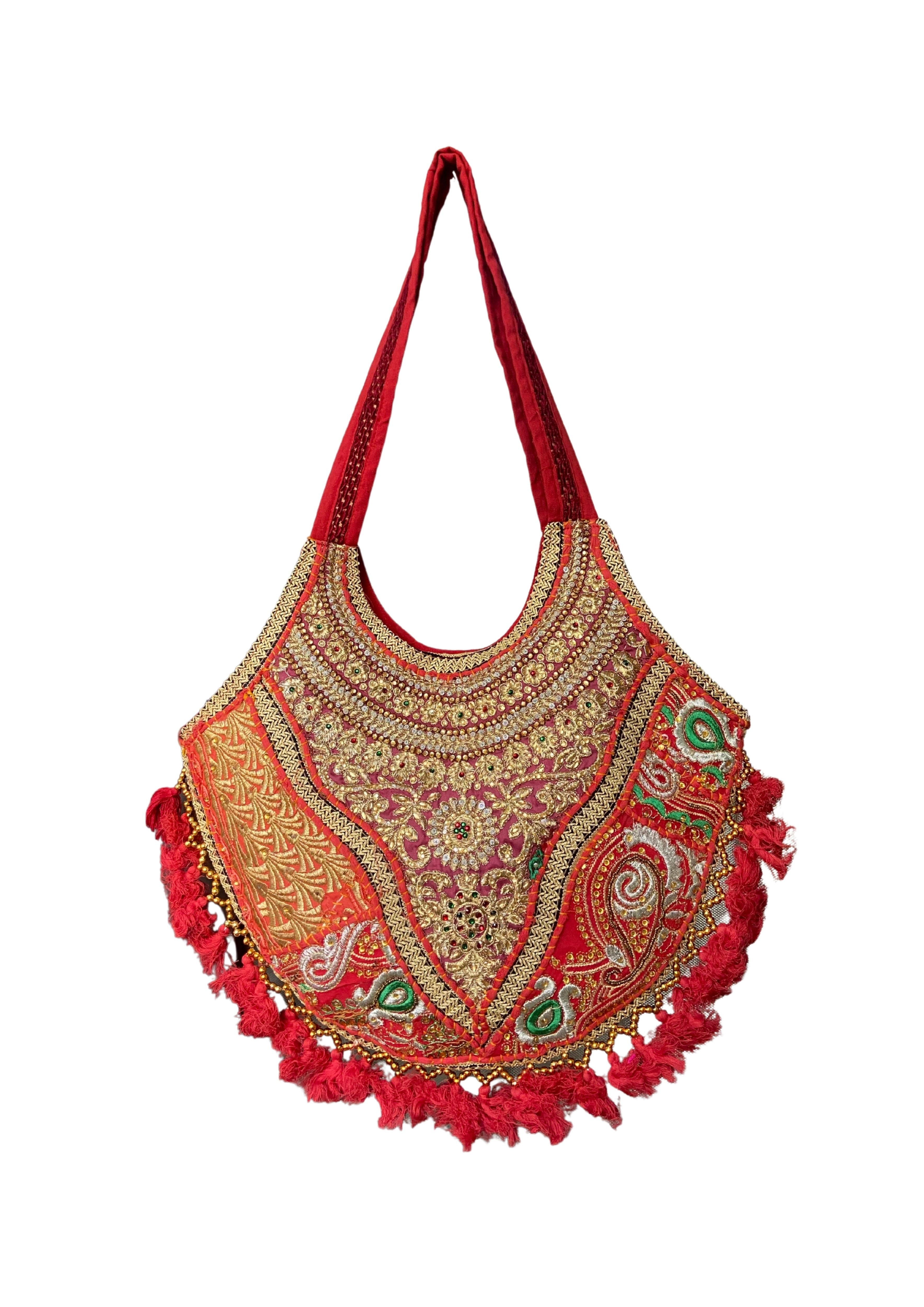 Mithra - Tangerine Tassles - Banjara Bags