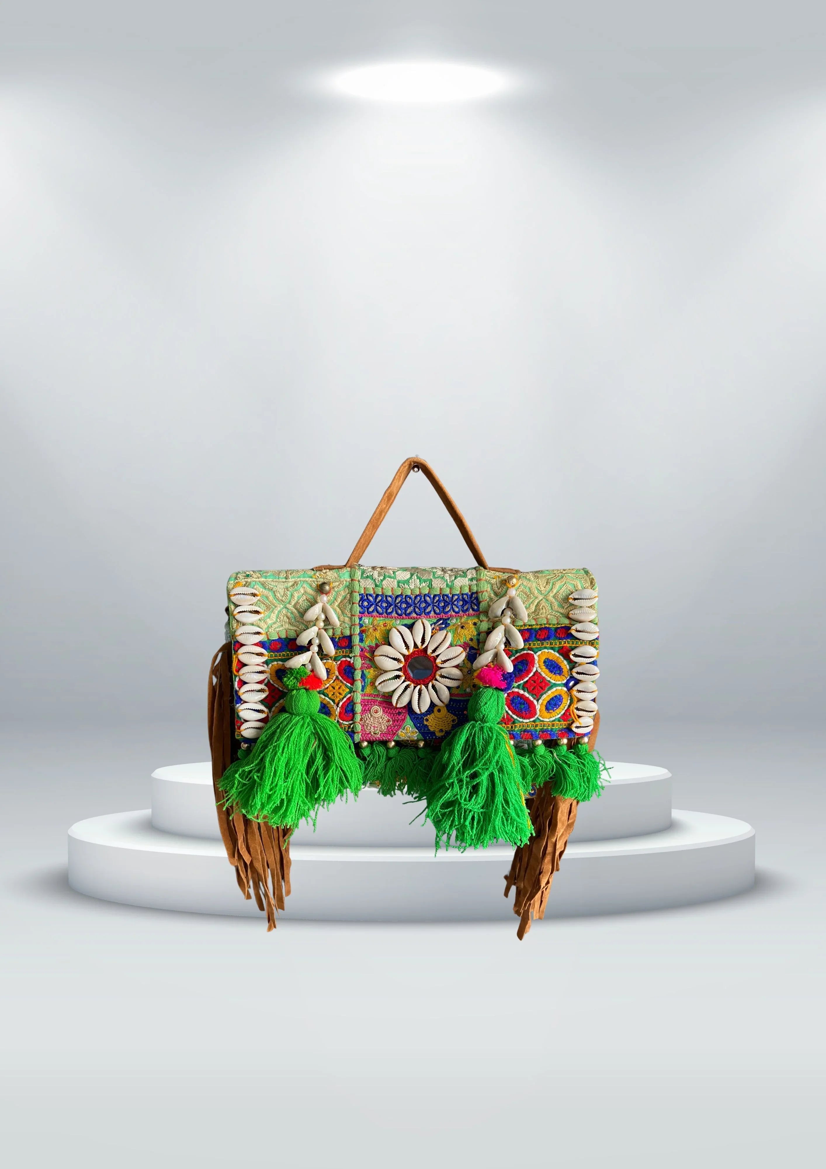Ruhi - Soulful Elegance in Parrot Green - Banjara Bags