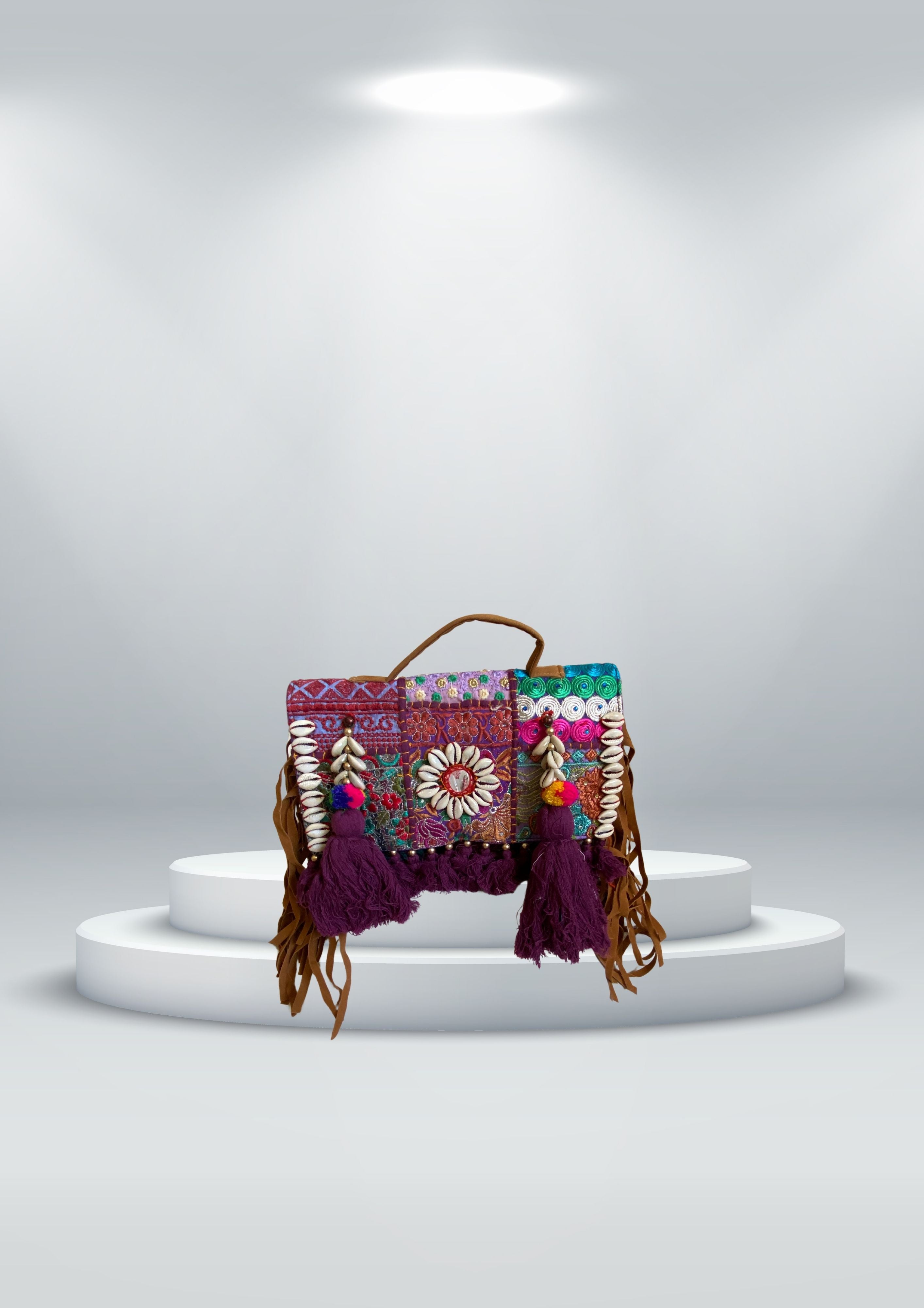 Ruhi - Soulful Elegance in Grape Purple - Banjara Bags