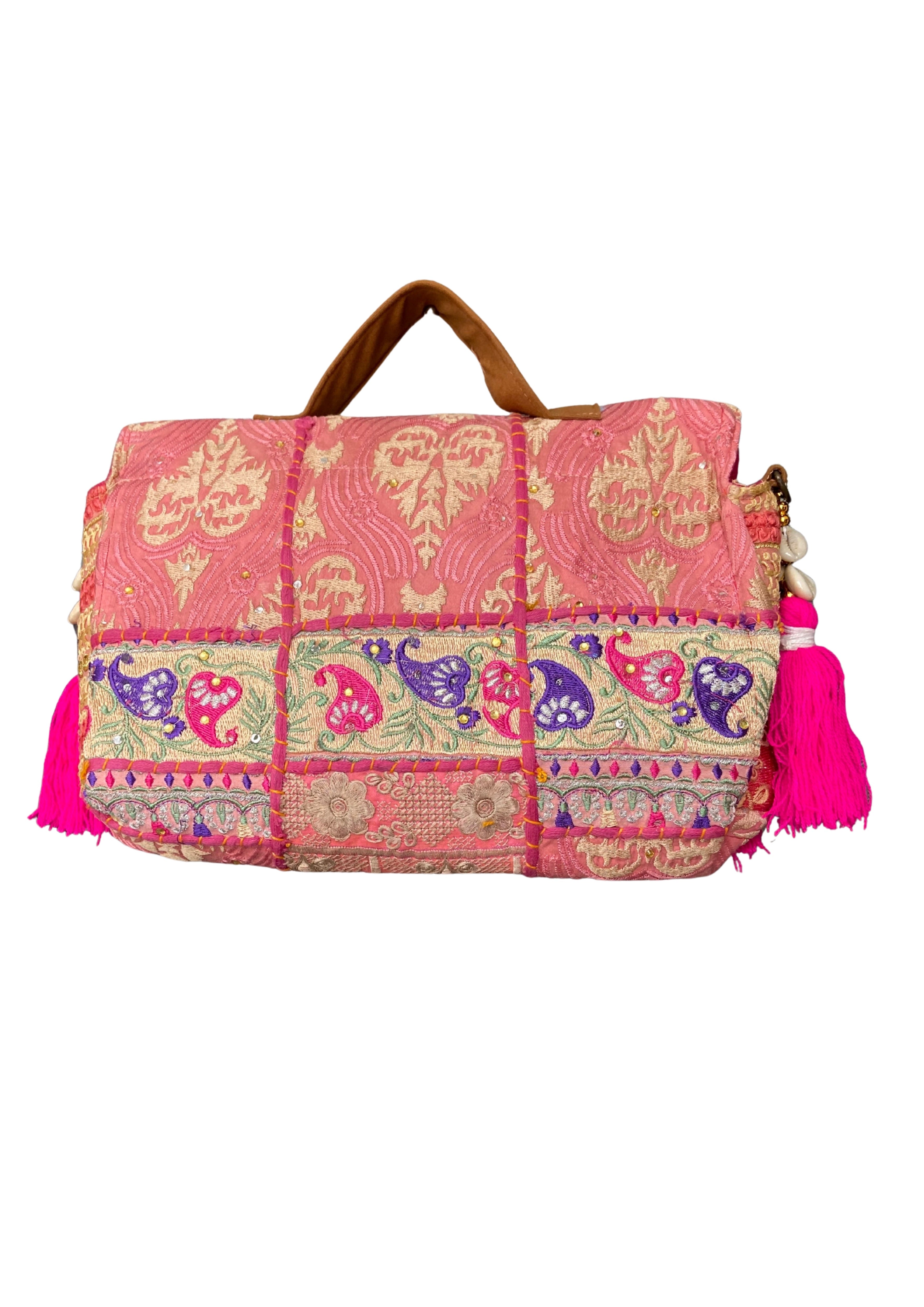 Ruhi - Luxury Handheld in Rani Pink - Banjara Bags