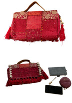 Ruhi - Luxury Handheld in Maroon - Banjara Bags