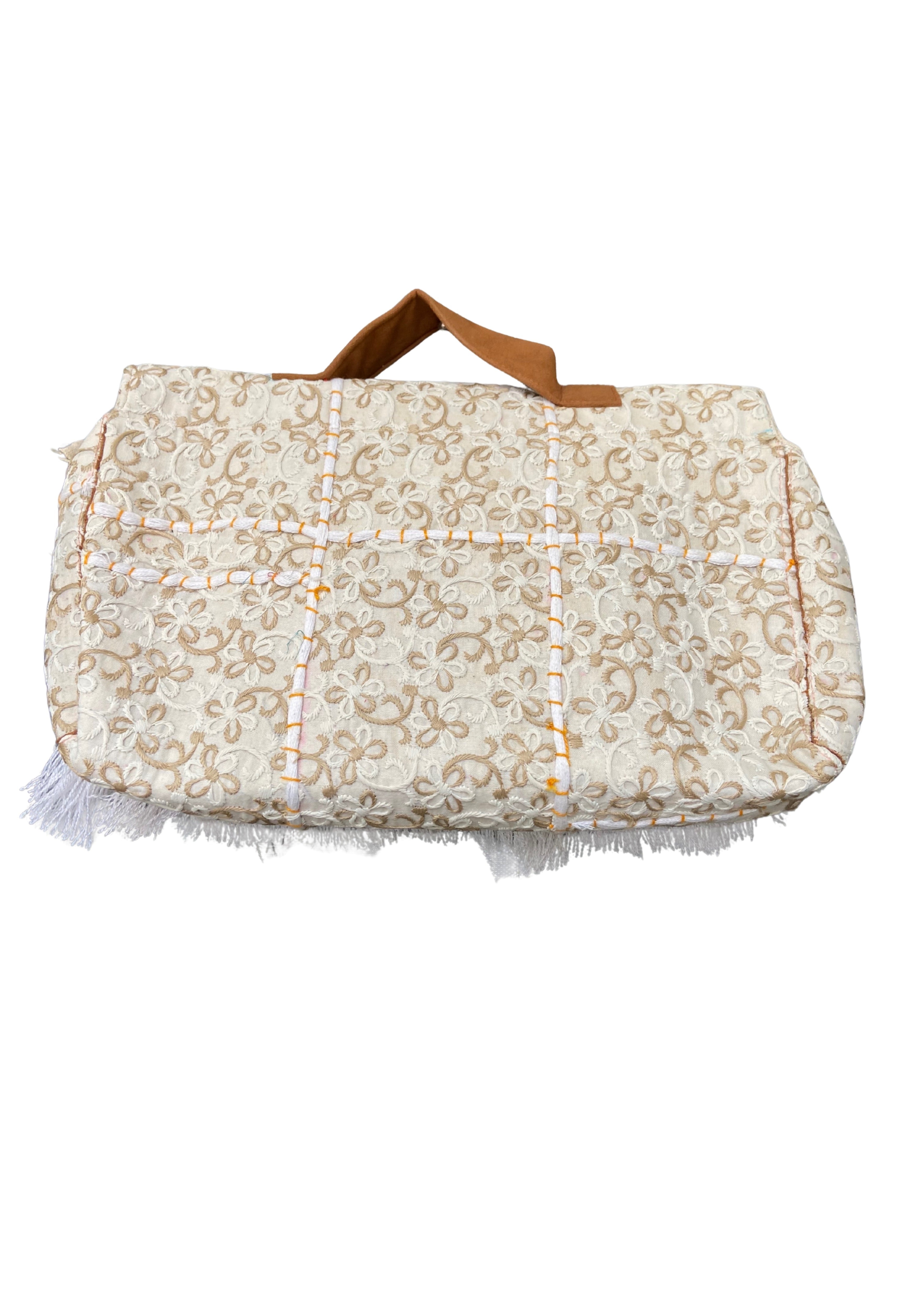 Ruhi - Luxury Handheld in Pearl White - Banjara Bags