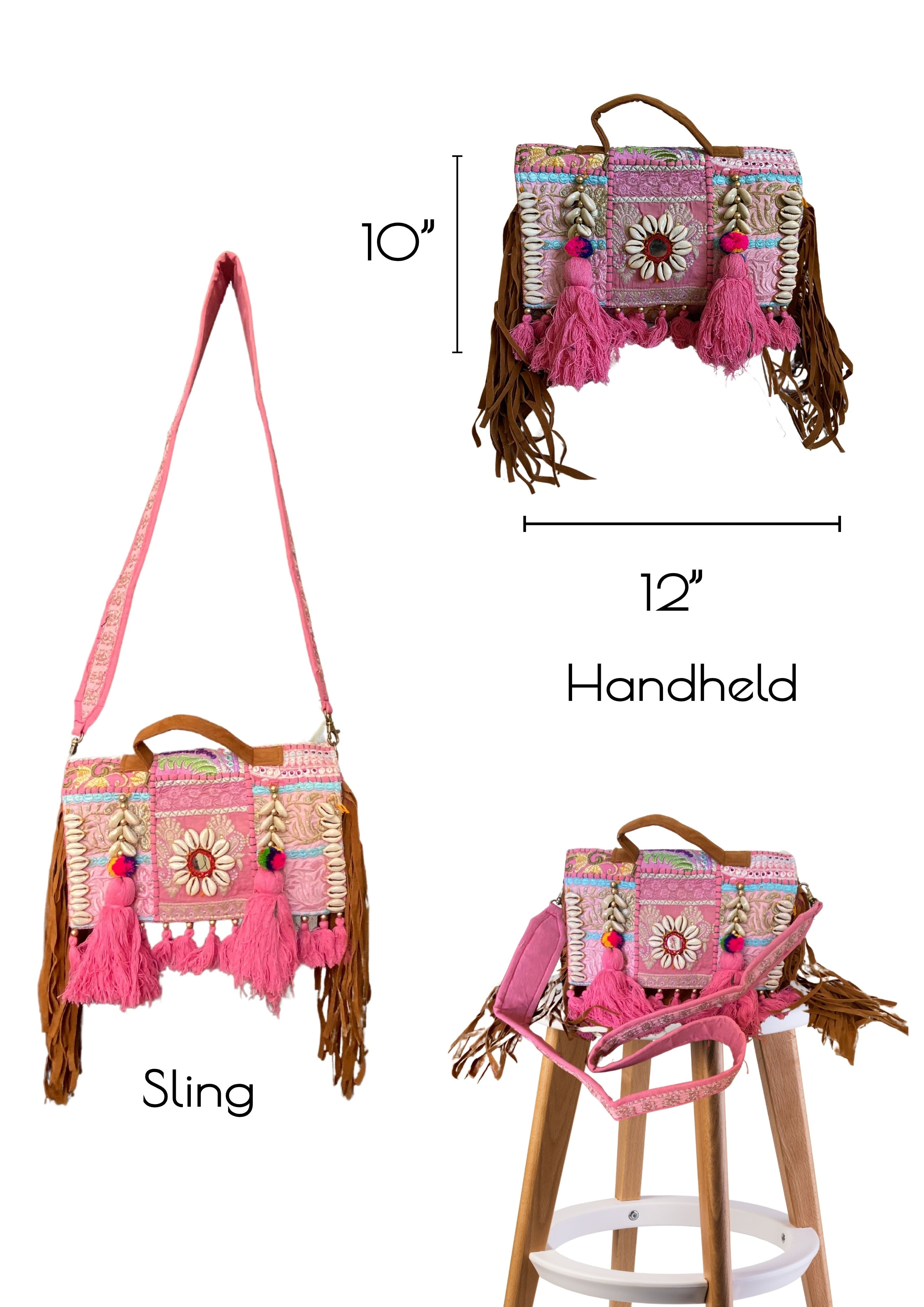 Ruhi - Soulful Elegance in Rose Pink - Banjara Bags