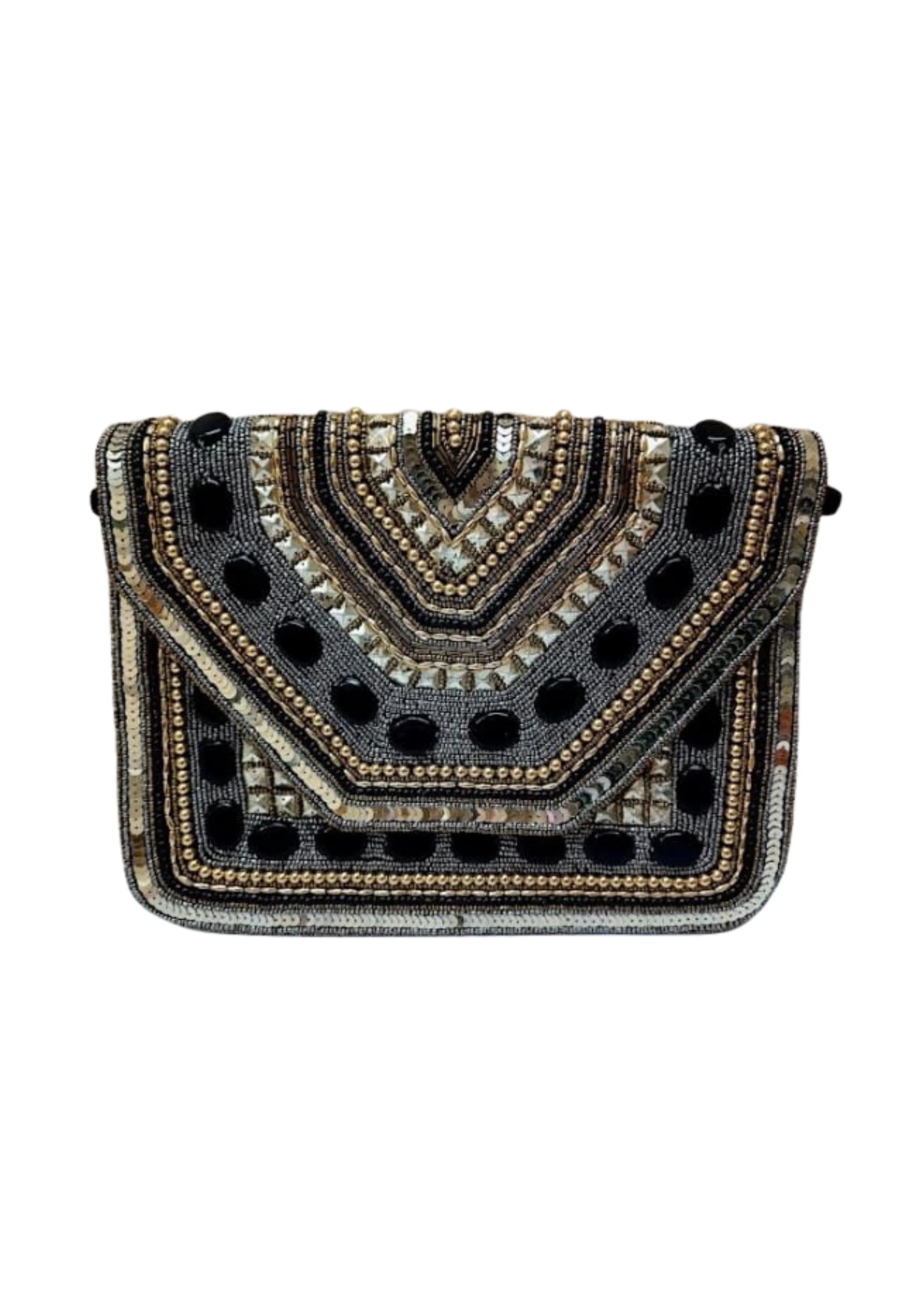 Athira - Black Beaded - Banjara Bags