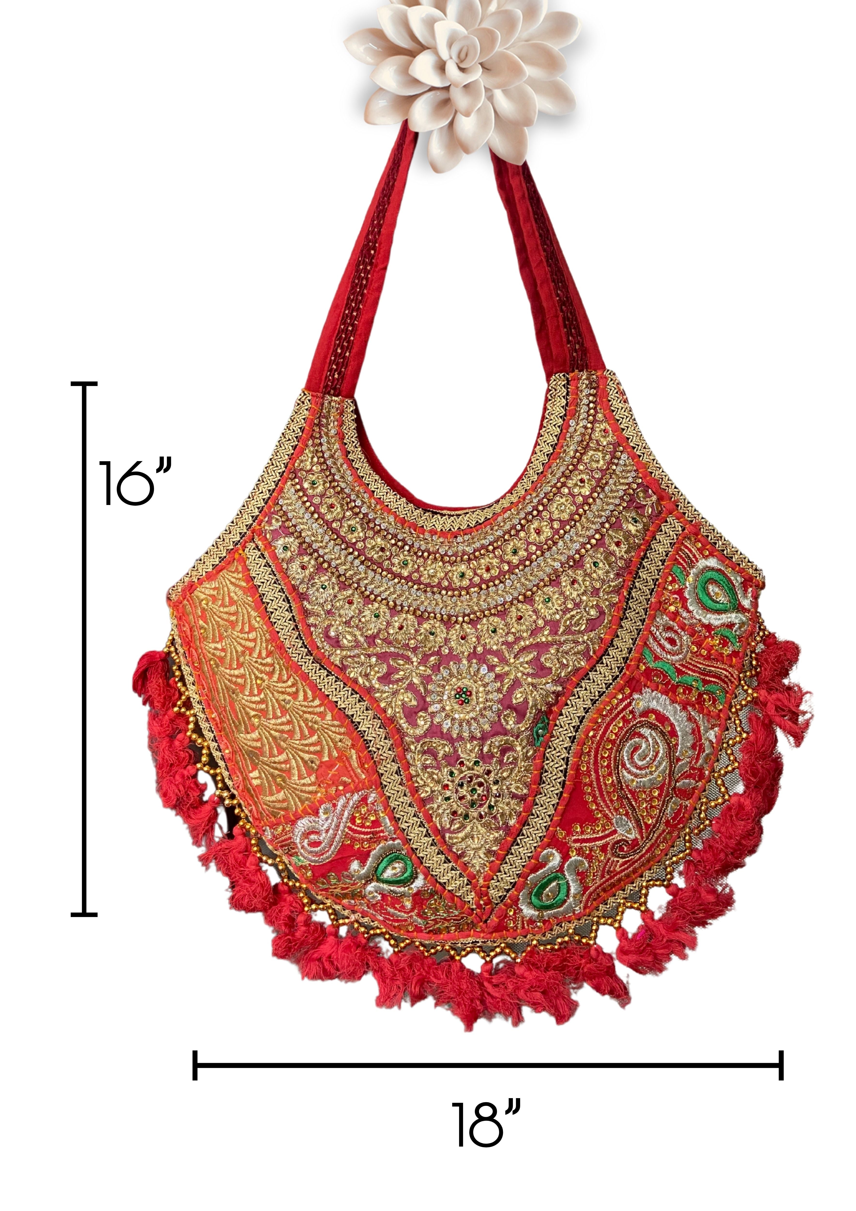 Mithra - Tangerine Tassles - Banjara Bags