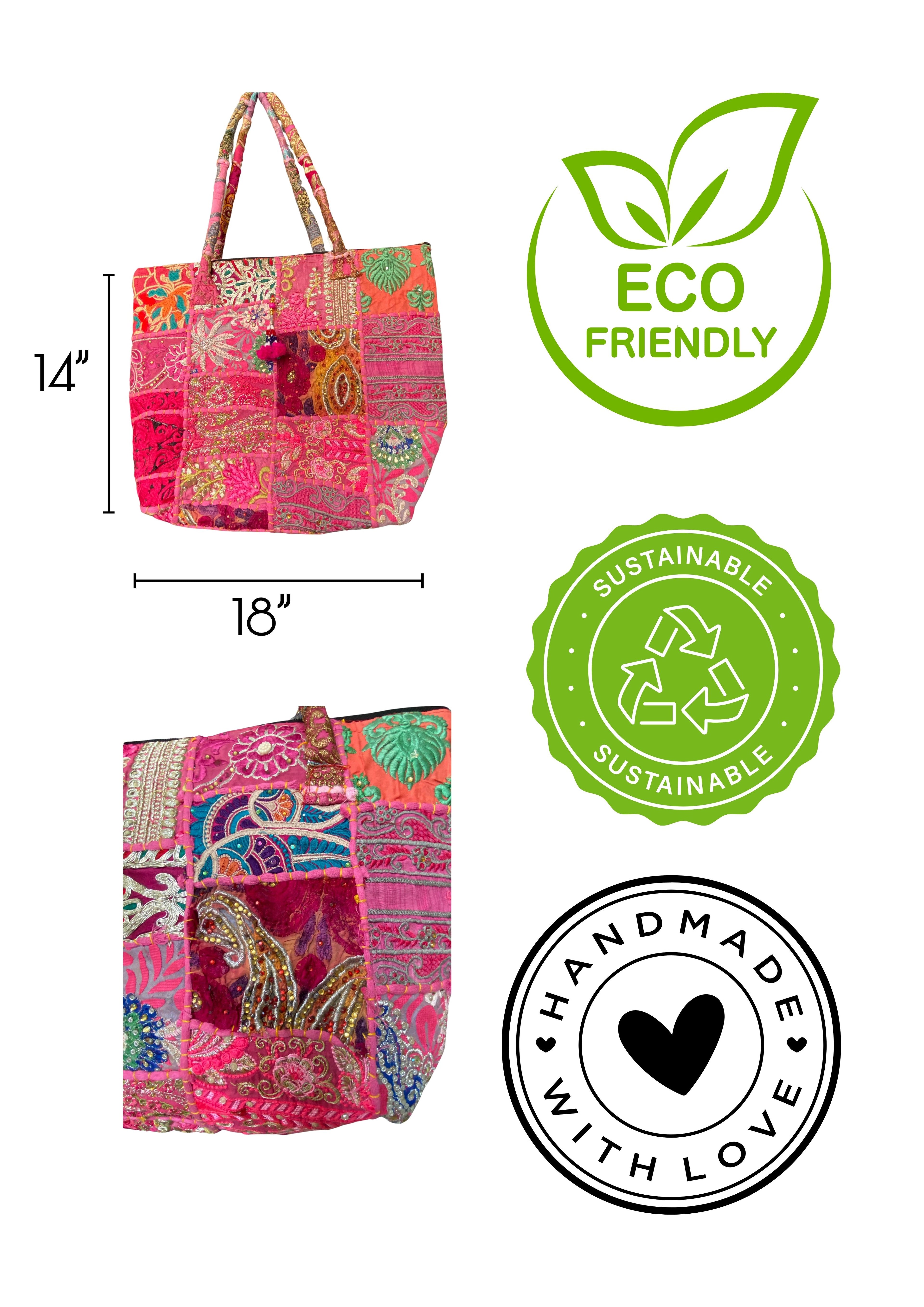 Manya - Rose Pink and Gold - Banjara Bags