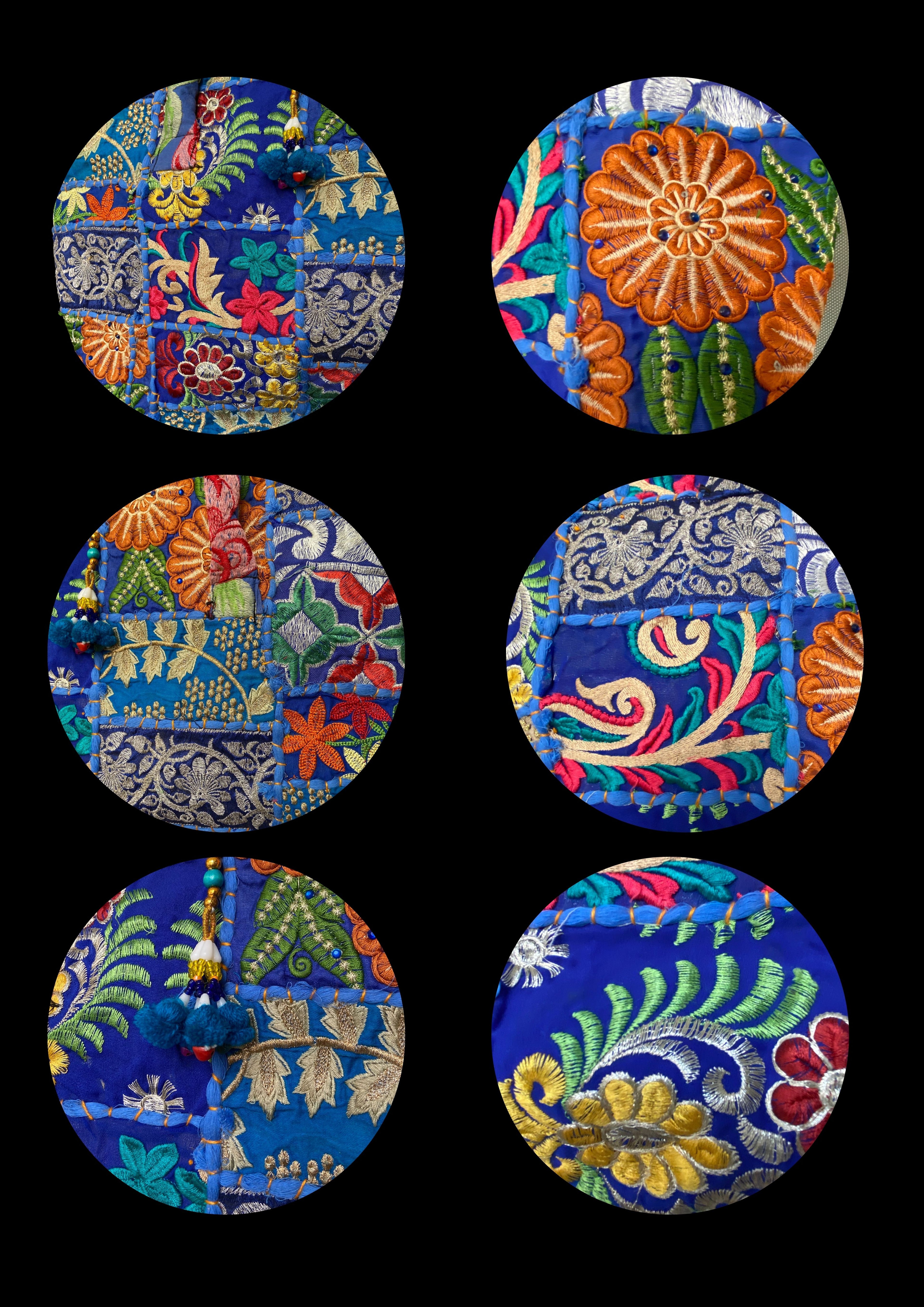 Manya - Royal Blue and Gold - Banjara Bags