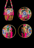Ruhi Luxe Cowgirl Sling with Micro-bead Medallion - Banjara Bags