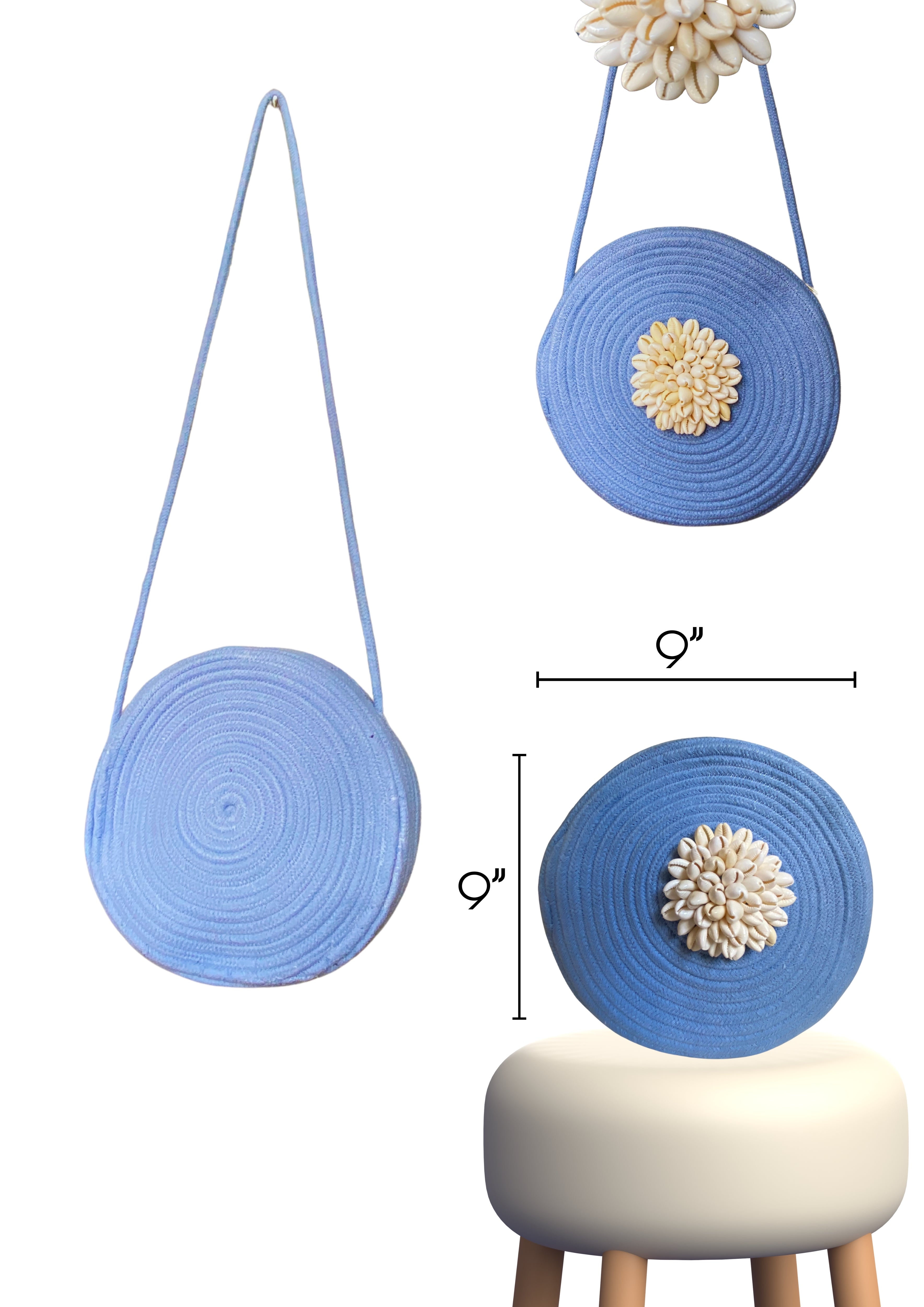 Amaira - Circle Sling in Powder Blue - Banjara Bags