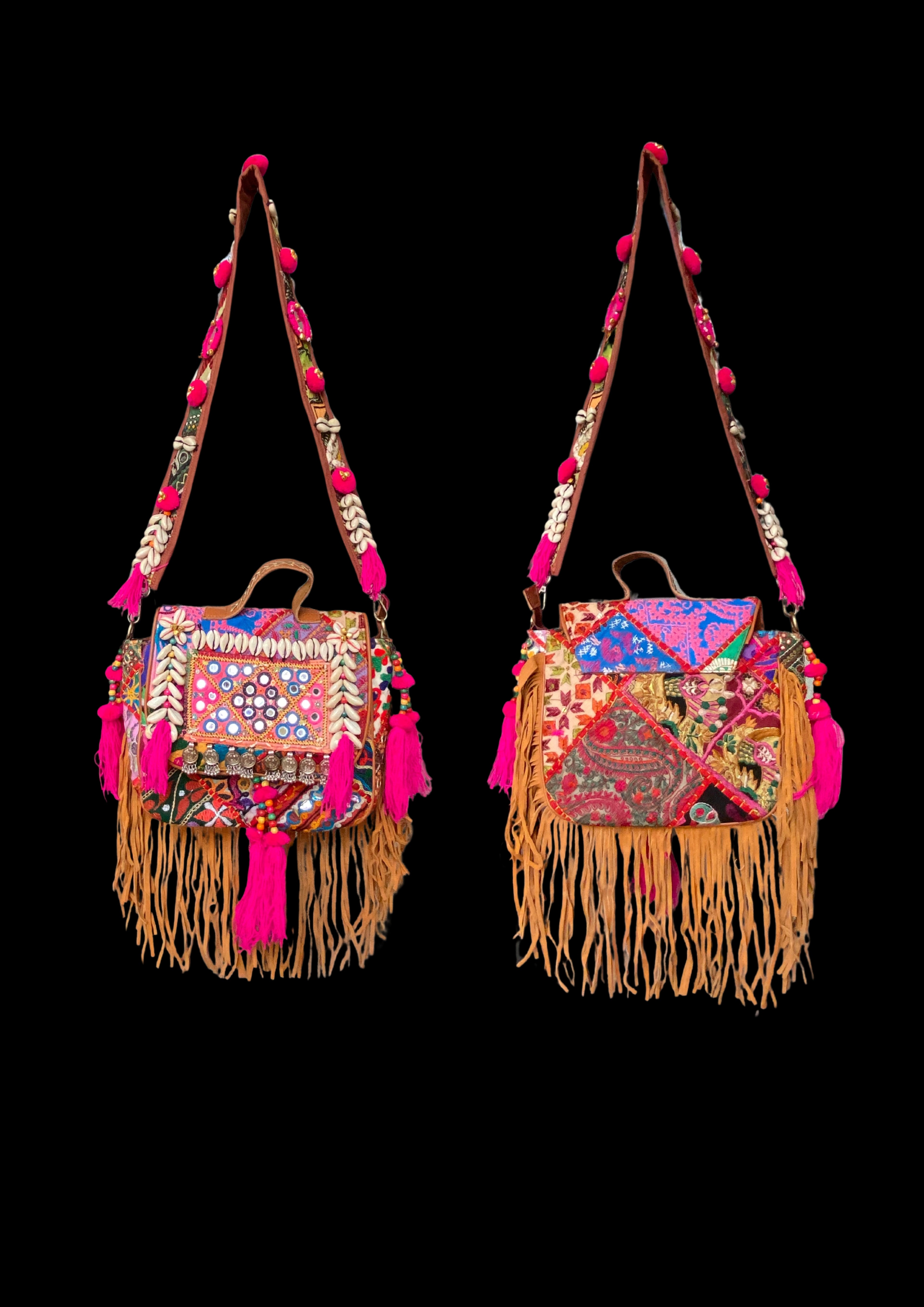 Ruhi Luxe Cowgirl Sling with Mirrorwork - Banjara Bags
