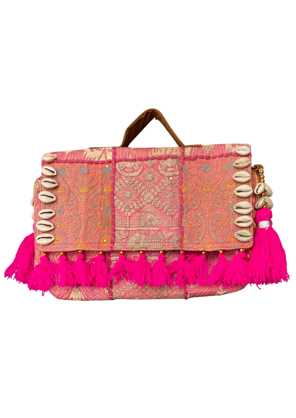 Ruhi - Luxury Handheld in Rani Pink - Banjara Bags