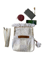 Ruhi - Luxury Handheld in Snow White - Banjara Bags