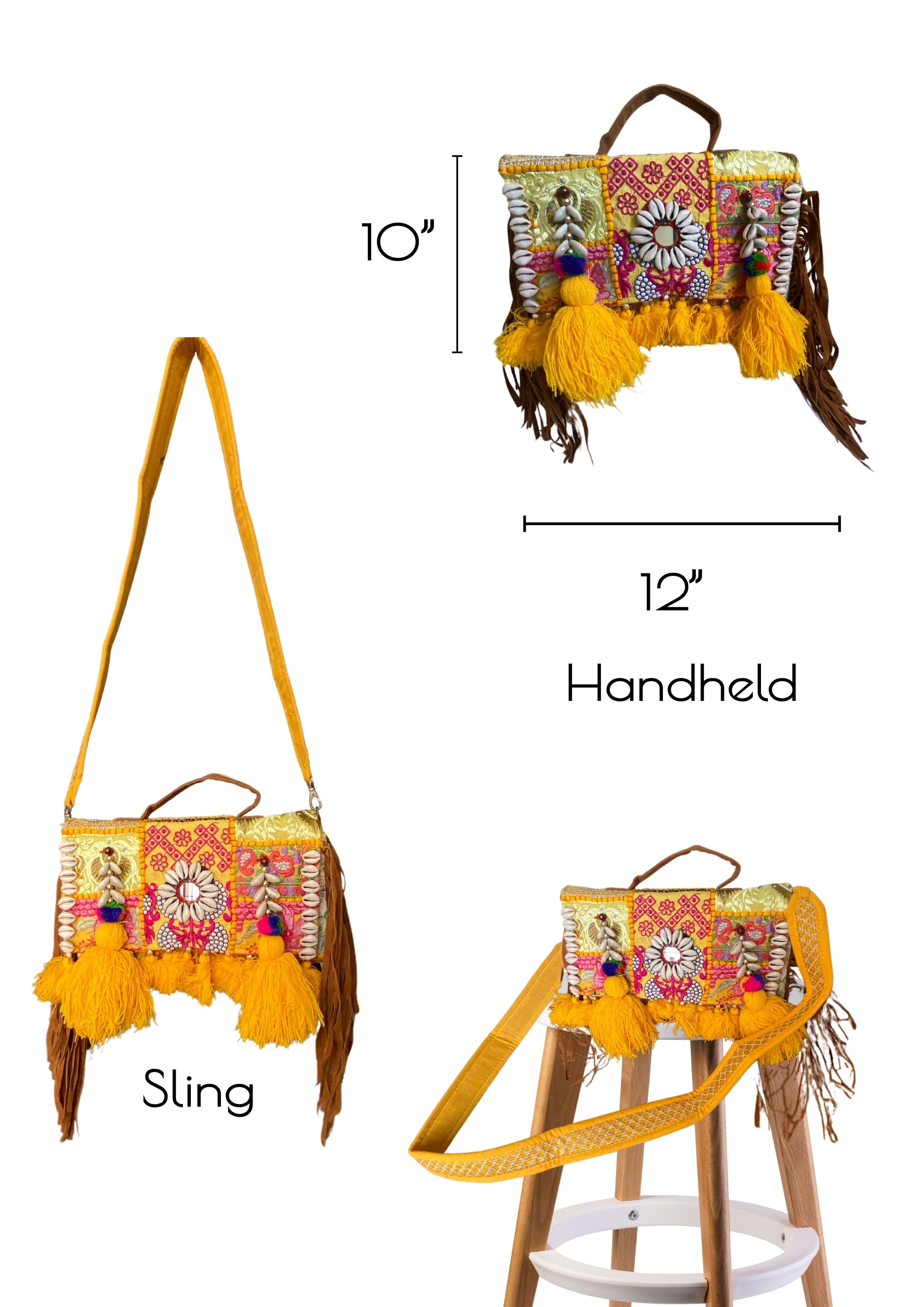 Ruhi - Soulful Elegance in Sunflower Yellow - Banjara Bags