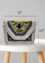 Athira - Monochrome Yellow Accents - Banjara Bags