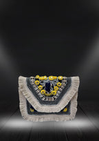 Athira - Monochrome Yellow Accents - Banjara Bags