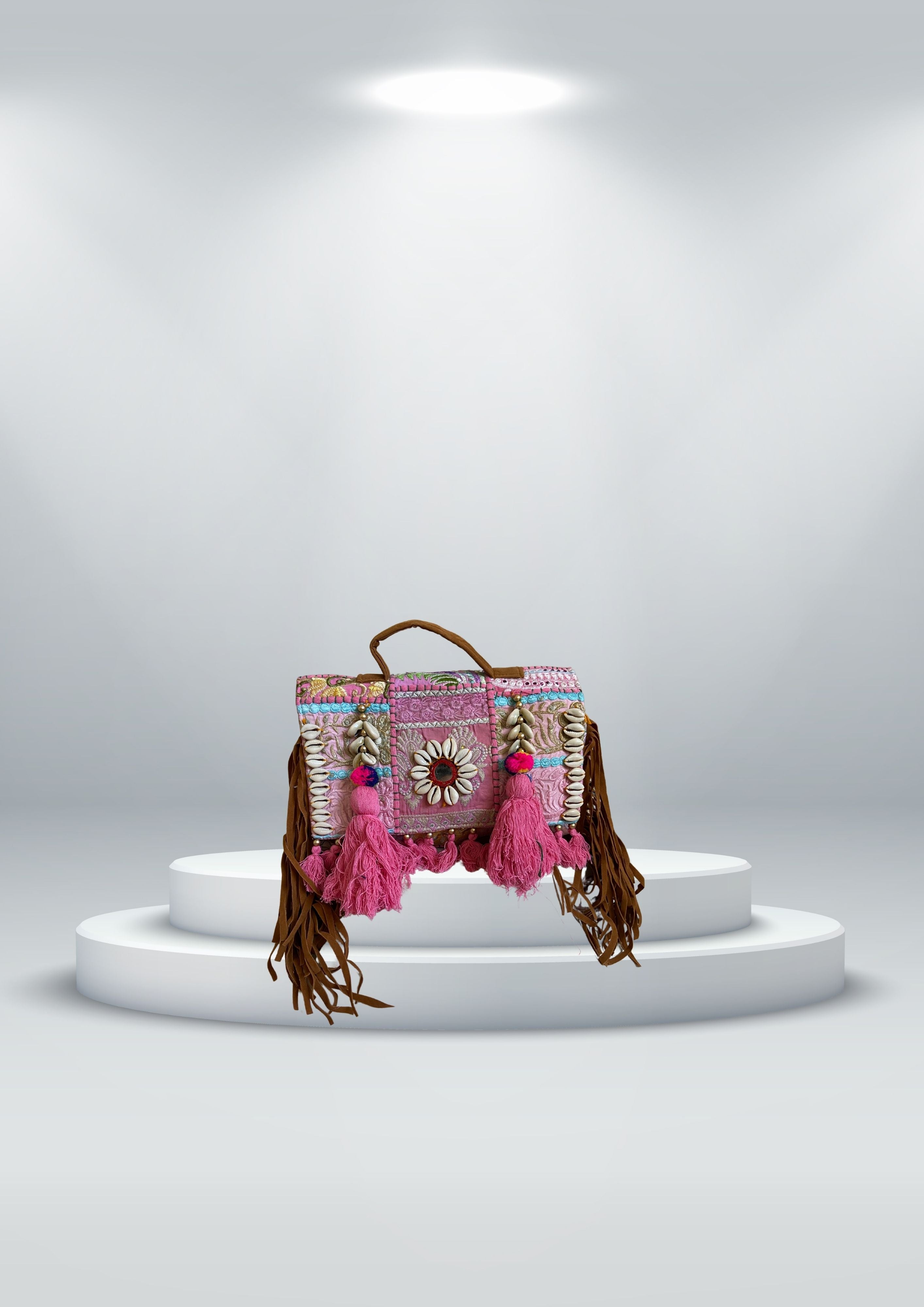 Ruhi - Soulful Elegance in Rose Pink - Banjara Bags