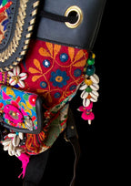 Azure Designer Backpack Microbead Medallion - Carry Culture - Banjara Bags