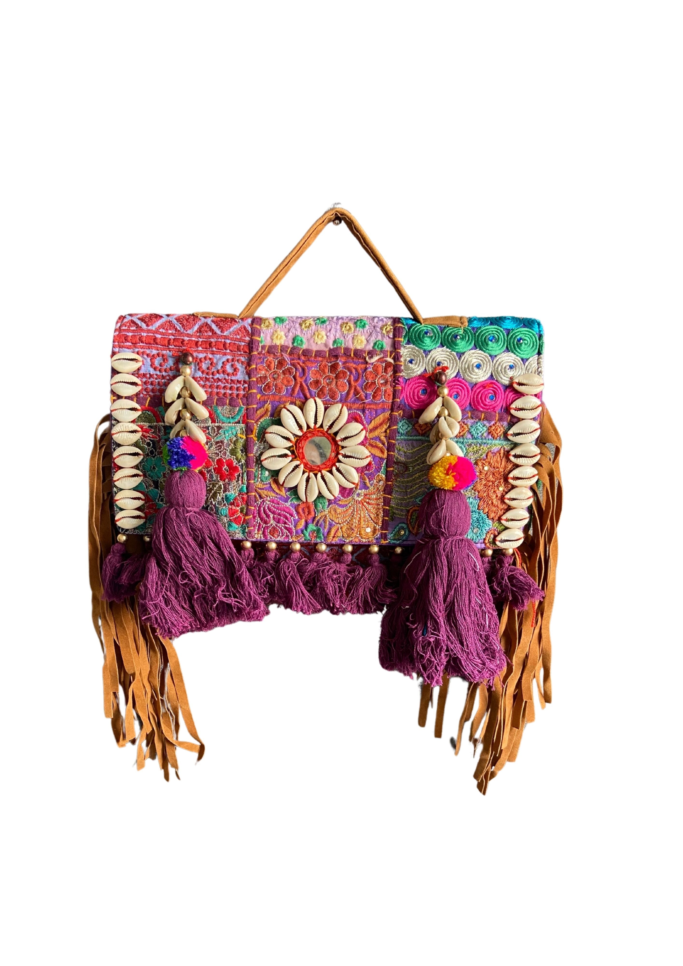 Ruhi - Soulful Elegance in Grape Purple - Banjara Bags