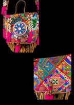 Ruhi Luxe Cowgirl Sling with Micro-bead Medallion - Banjara Bags