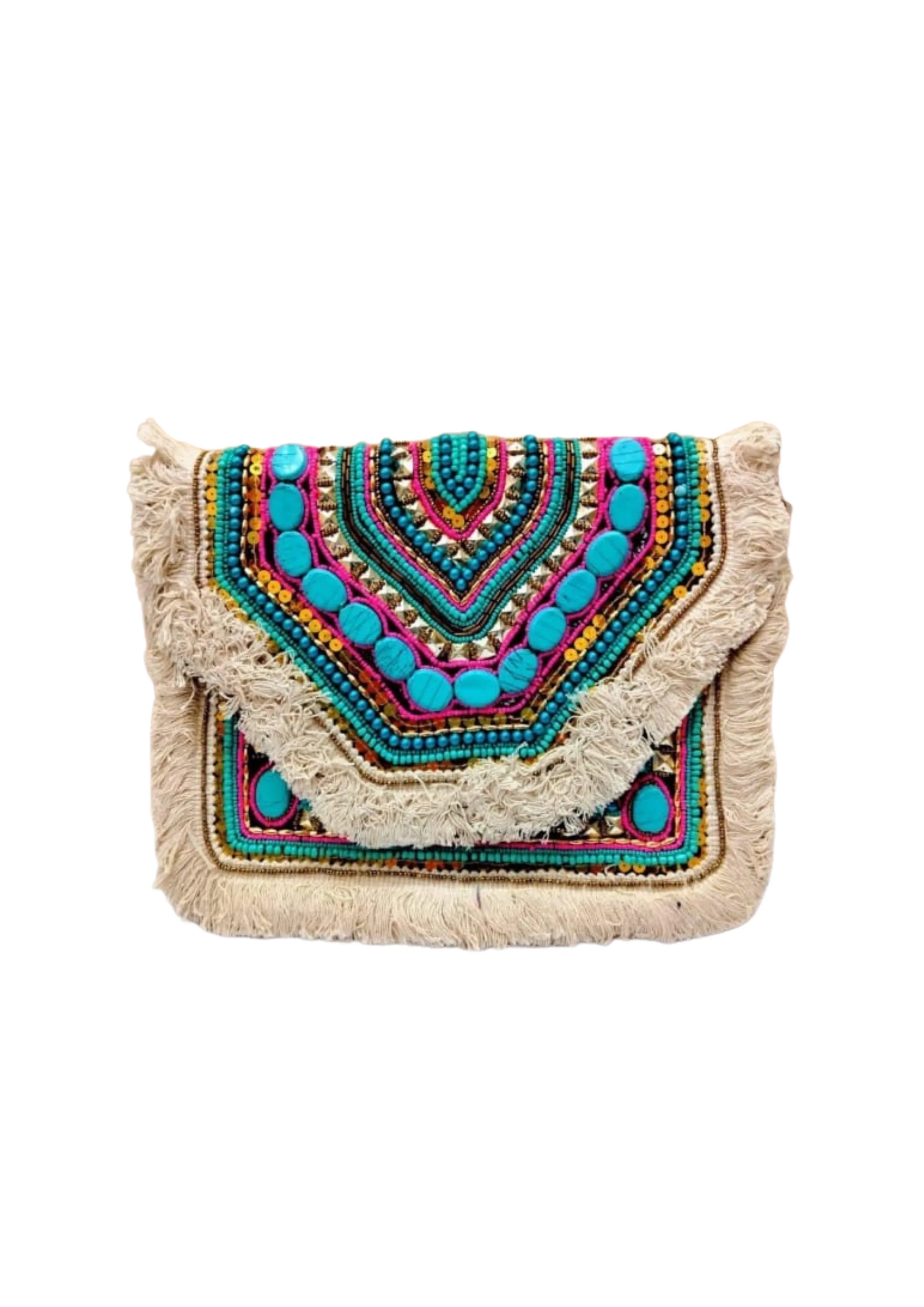 Athira - Turquoise Blue Bead - Banjara Bags