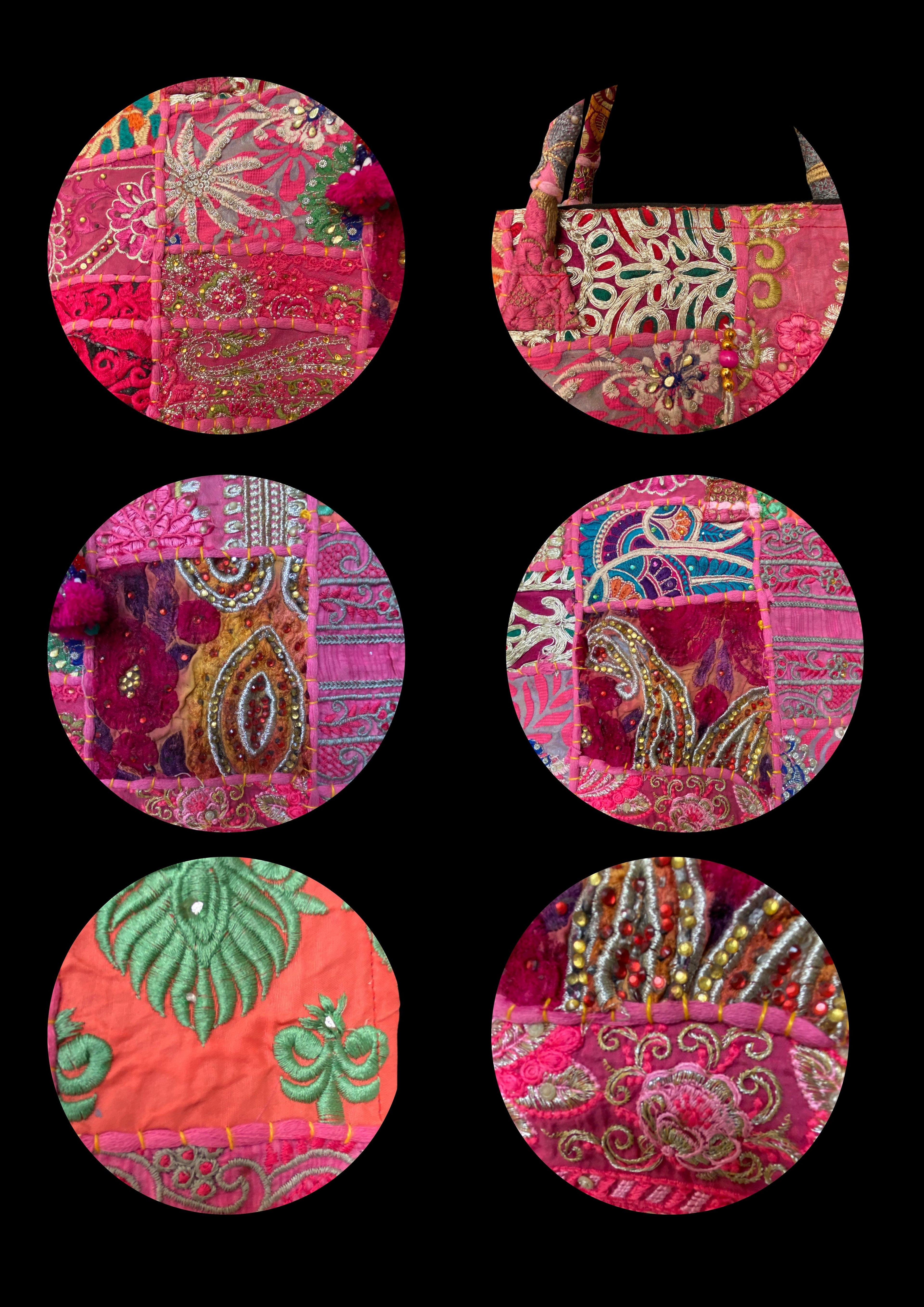Manya - Rose Pink and Gold - Banjara Bags