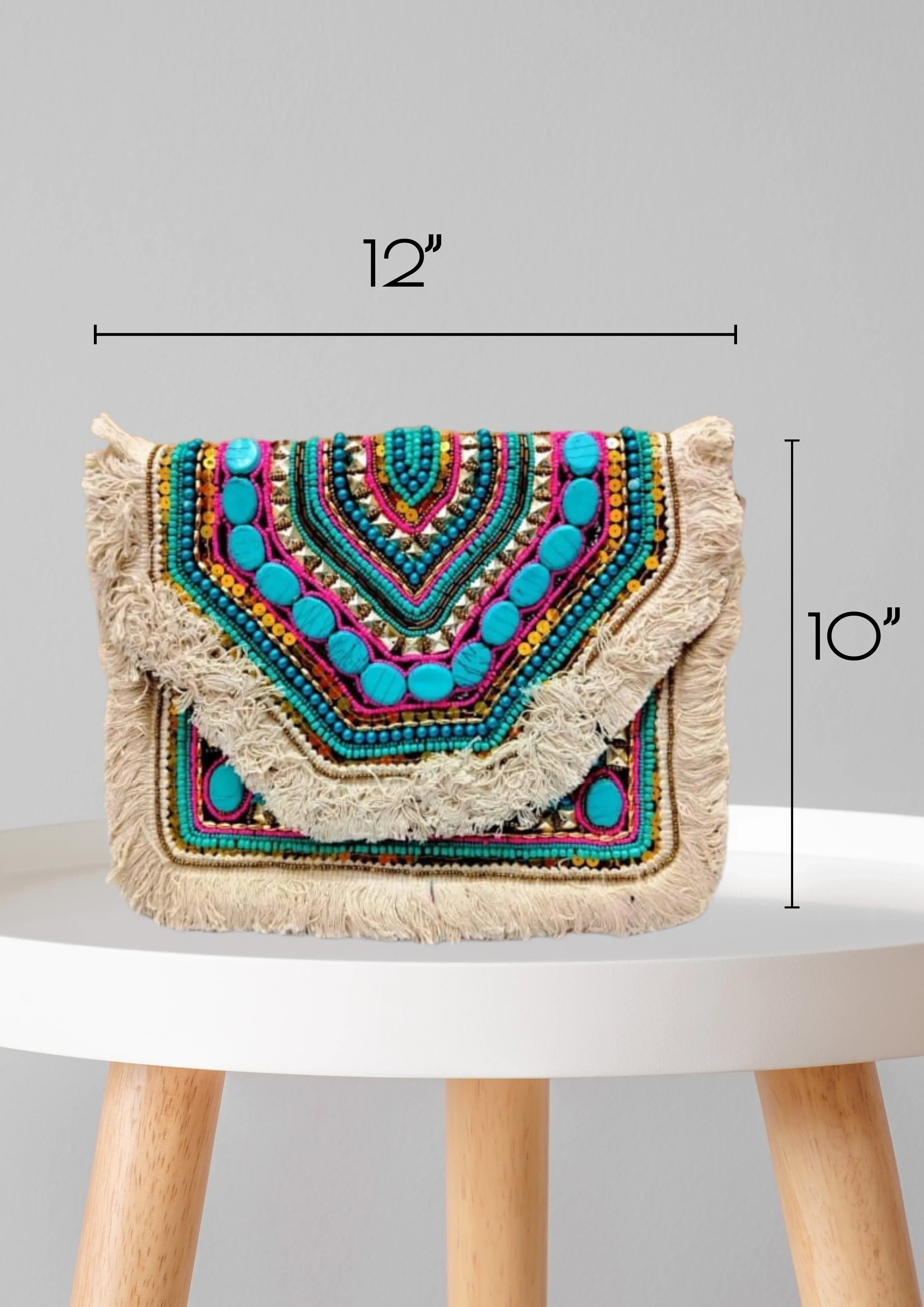 Athira - Turquoise Blue Bead - Banjara Bags