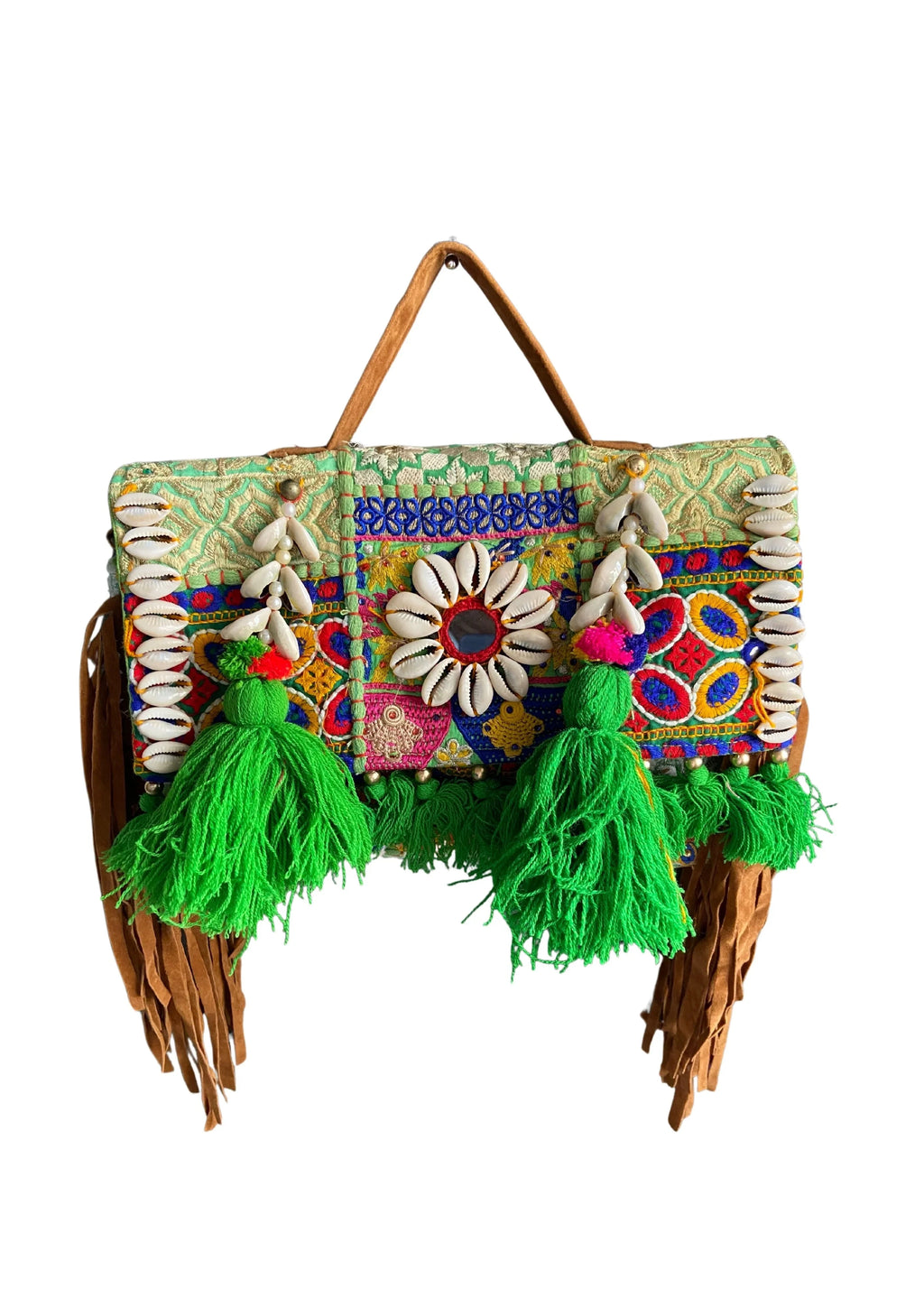 Ruhi - Soulful Elegance in Parrot Green - Banjara Bags