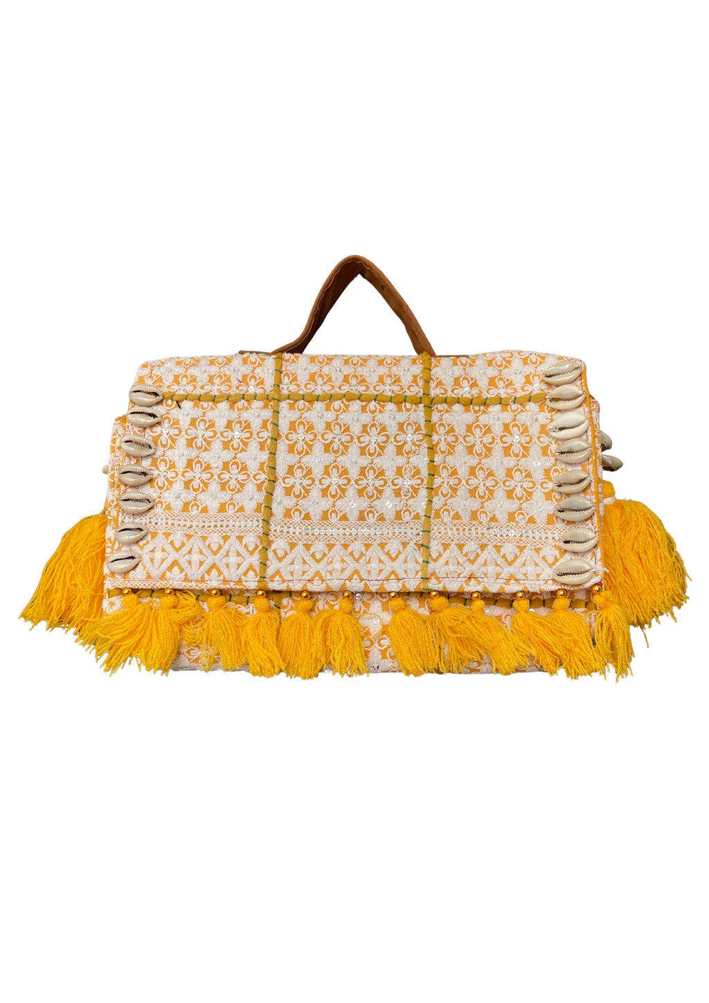 Ruhi - Luxury Handheld in Sunflower Yellow - Banjara Bags