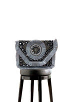 Athira - Silver Grey Mirror - Banjara Bags