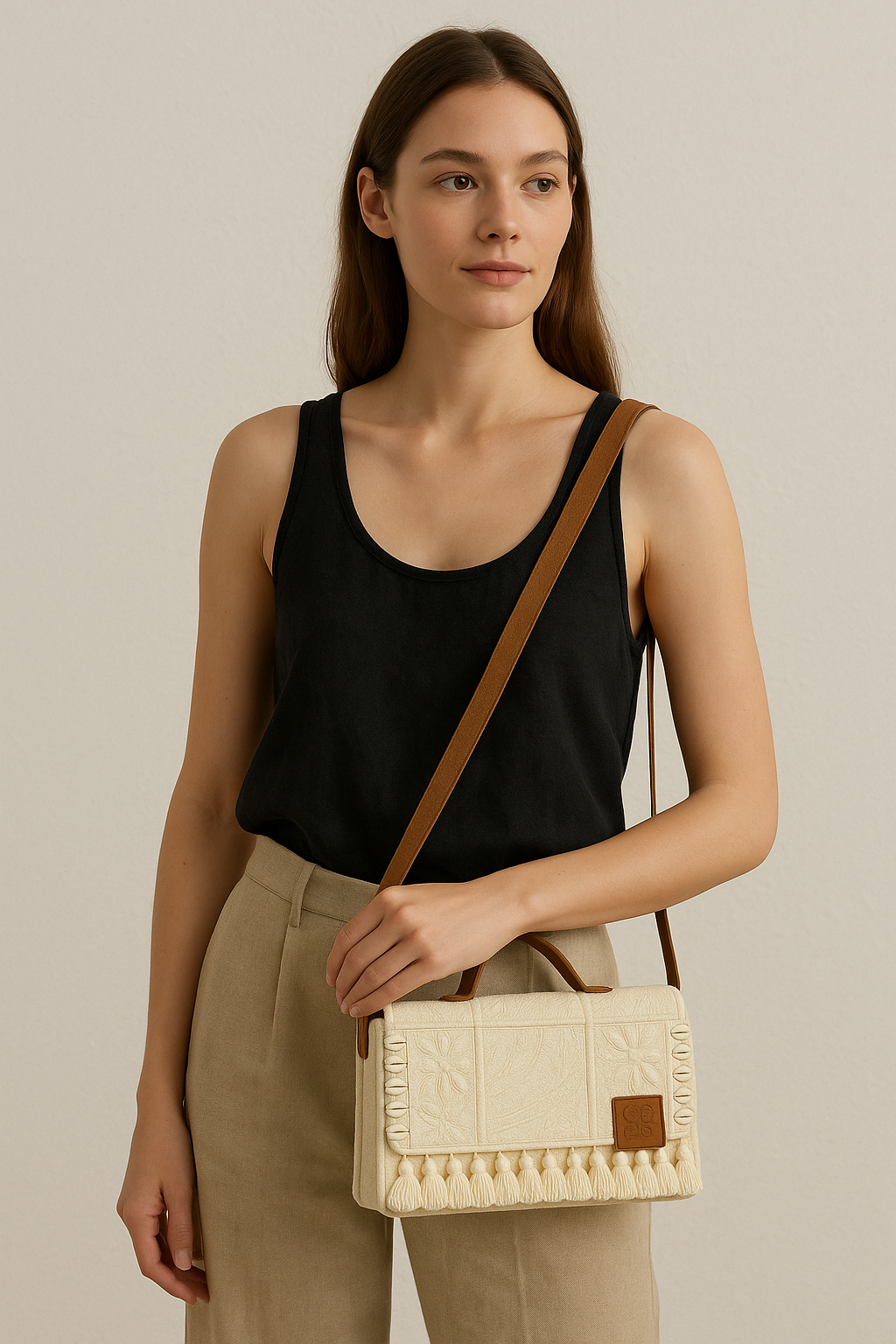Ruhi - Soulful Elegance in Cream and White