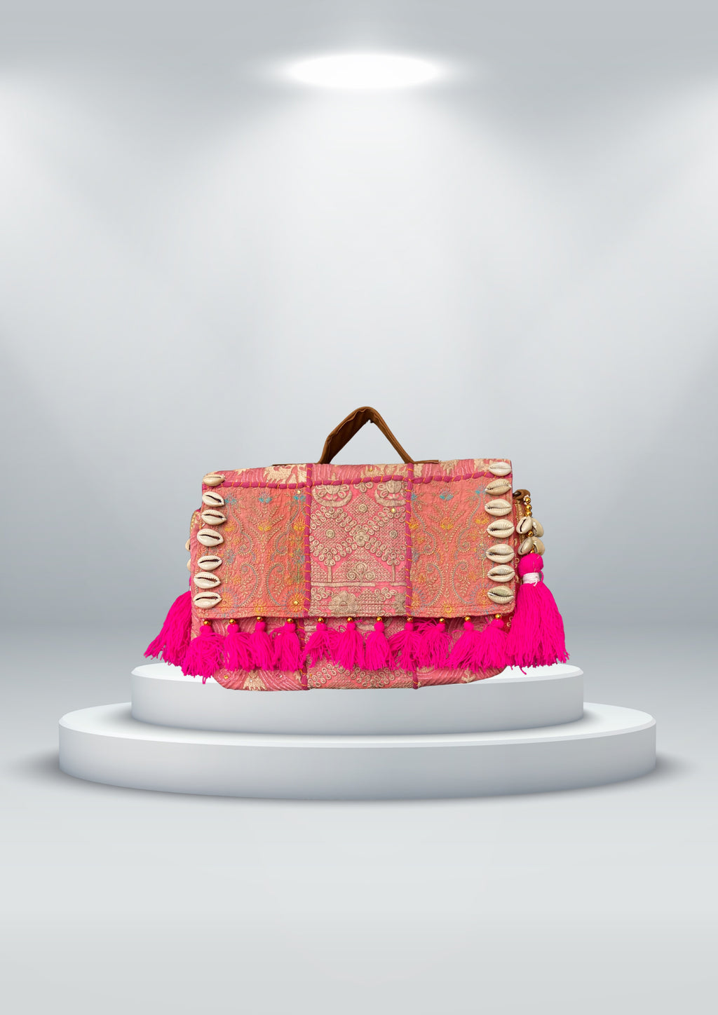 Ruhi - Luxury Handheld in Rani Pink - Banjara Bags