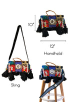 Ruhi - Soulful Elegance in Midnight Black Tassels - Banjara Bags