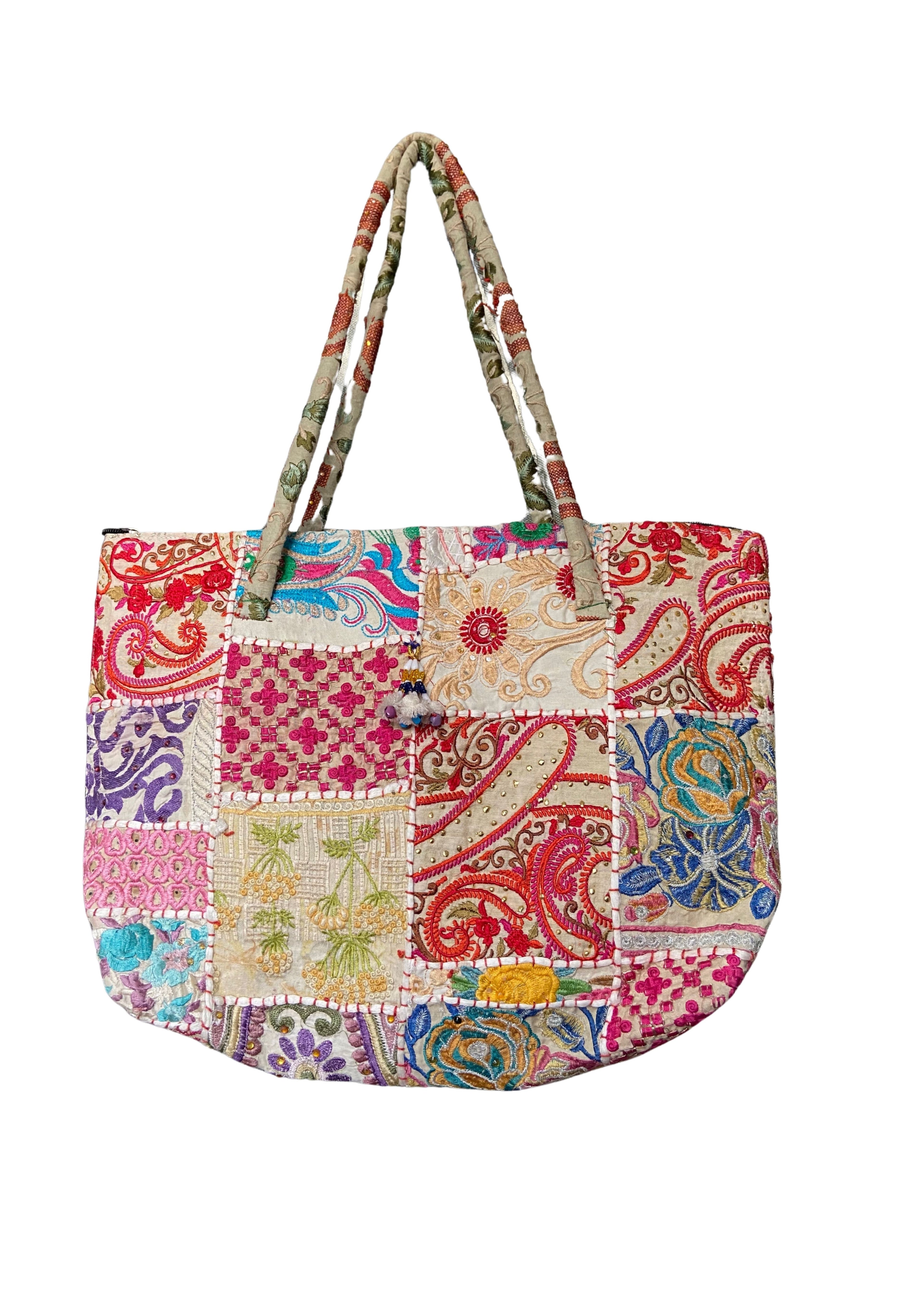 Manya - Cream and Red - Banjara Bags