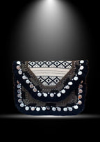 Athira - Monochrome Black Fringe - Banjara Bags