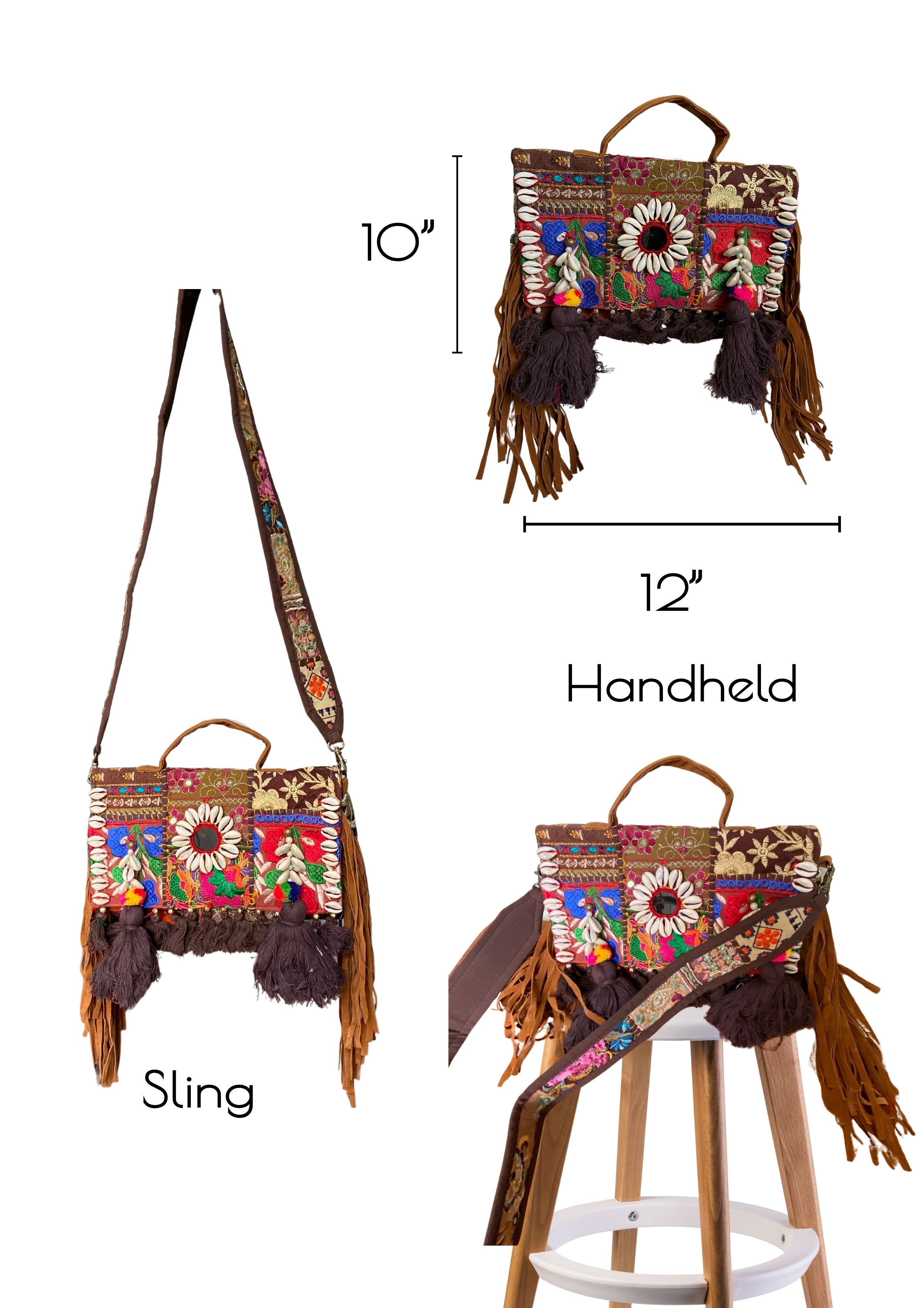 Ruhi - Soulful Elegance In Coffee Brown - Banjara Bags