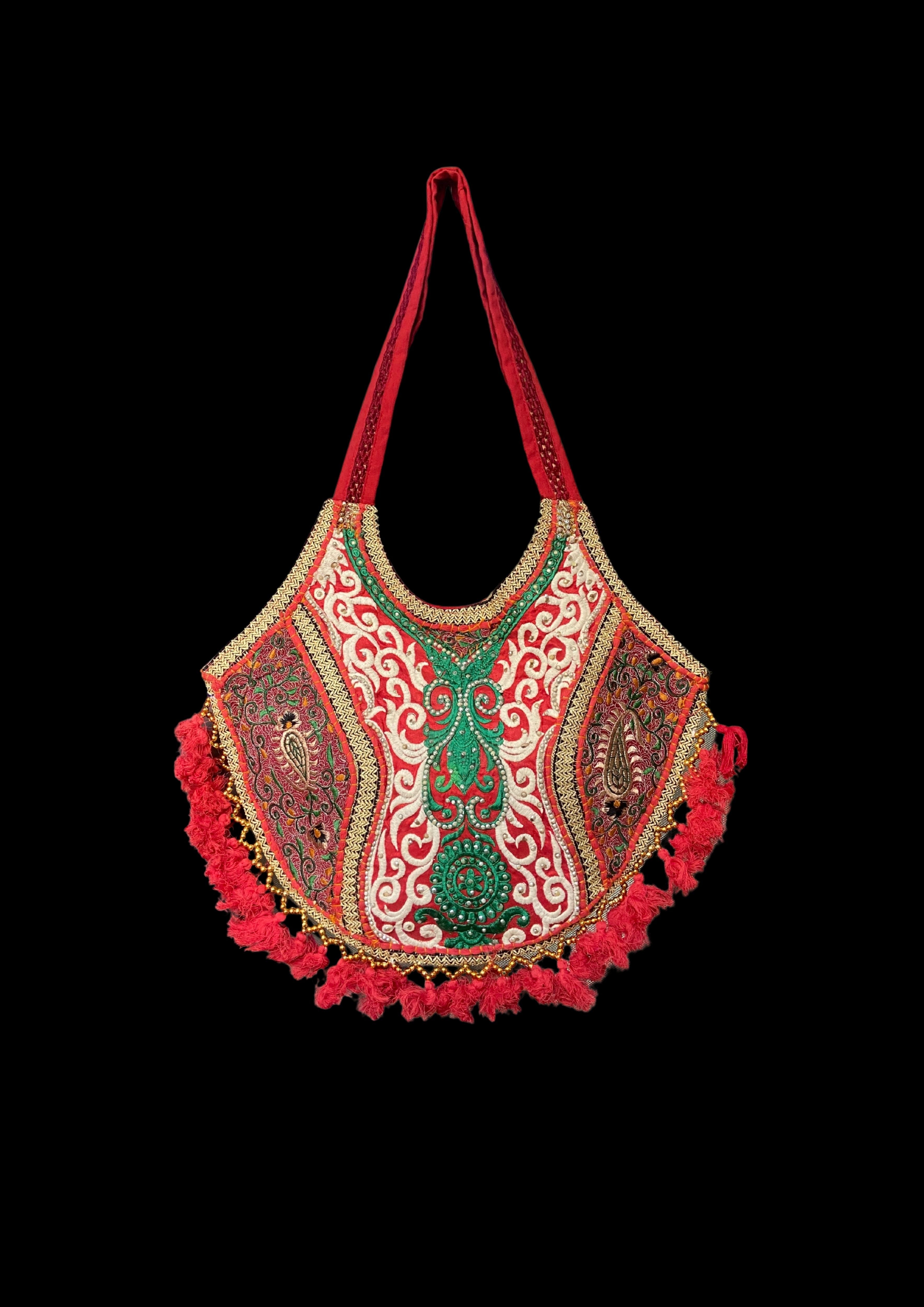 Mithra - Tangerine Tassles - Banjara Bags