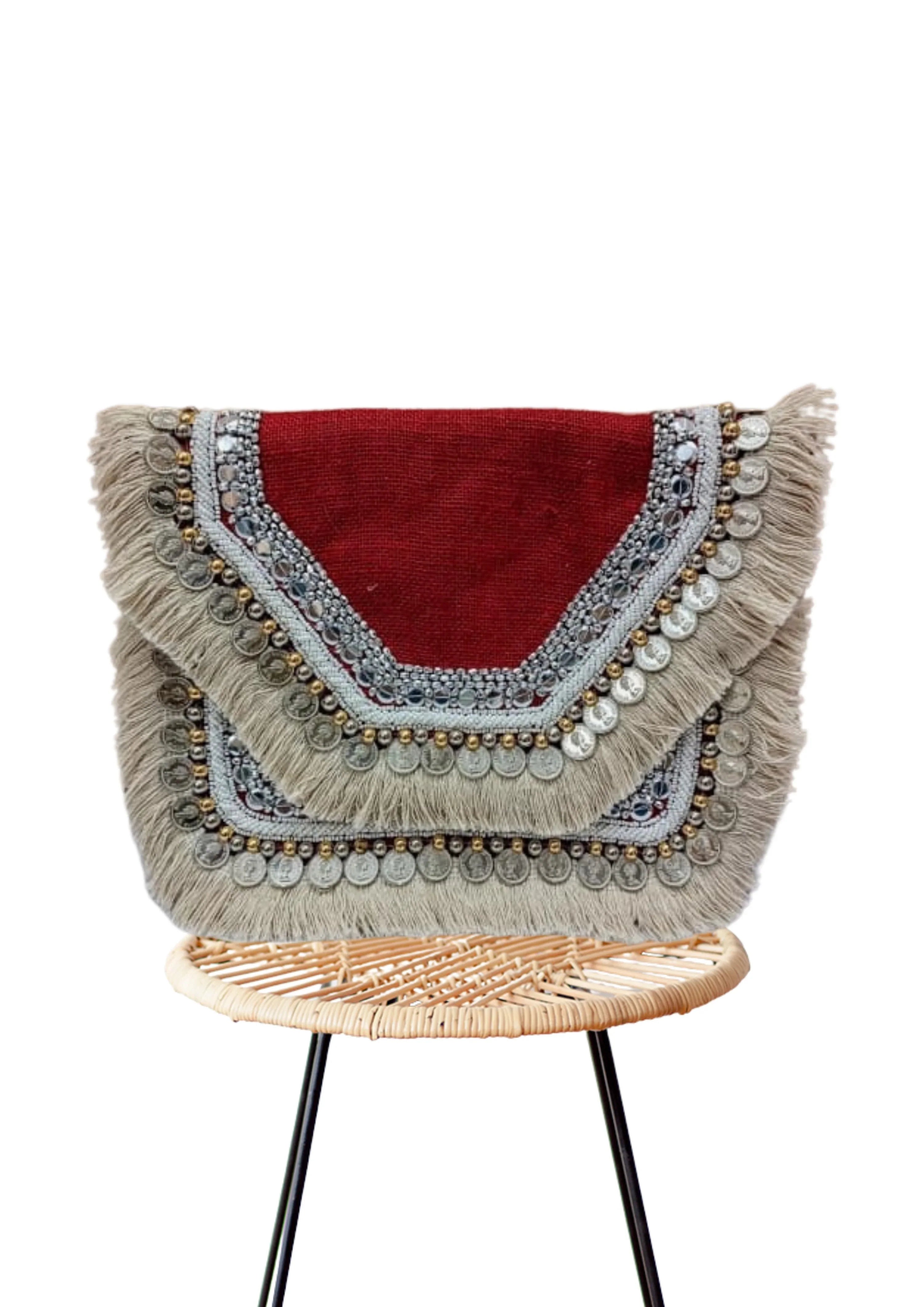 Athira - Burgundy - Banjara Bags