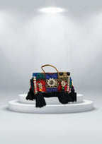 Ruhi - Soulful Elegance in Midnight Black Tassels - Banjara Bags