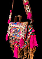 Ruhi Luxe Cowgirl Sling with Mirrorwork - Banjara Bags