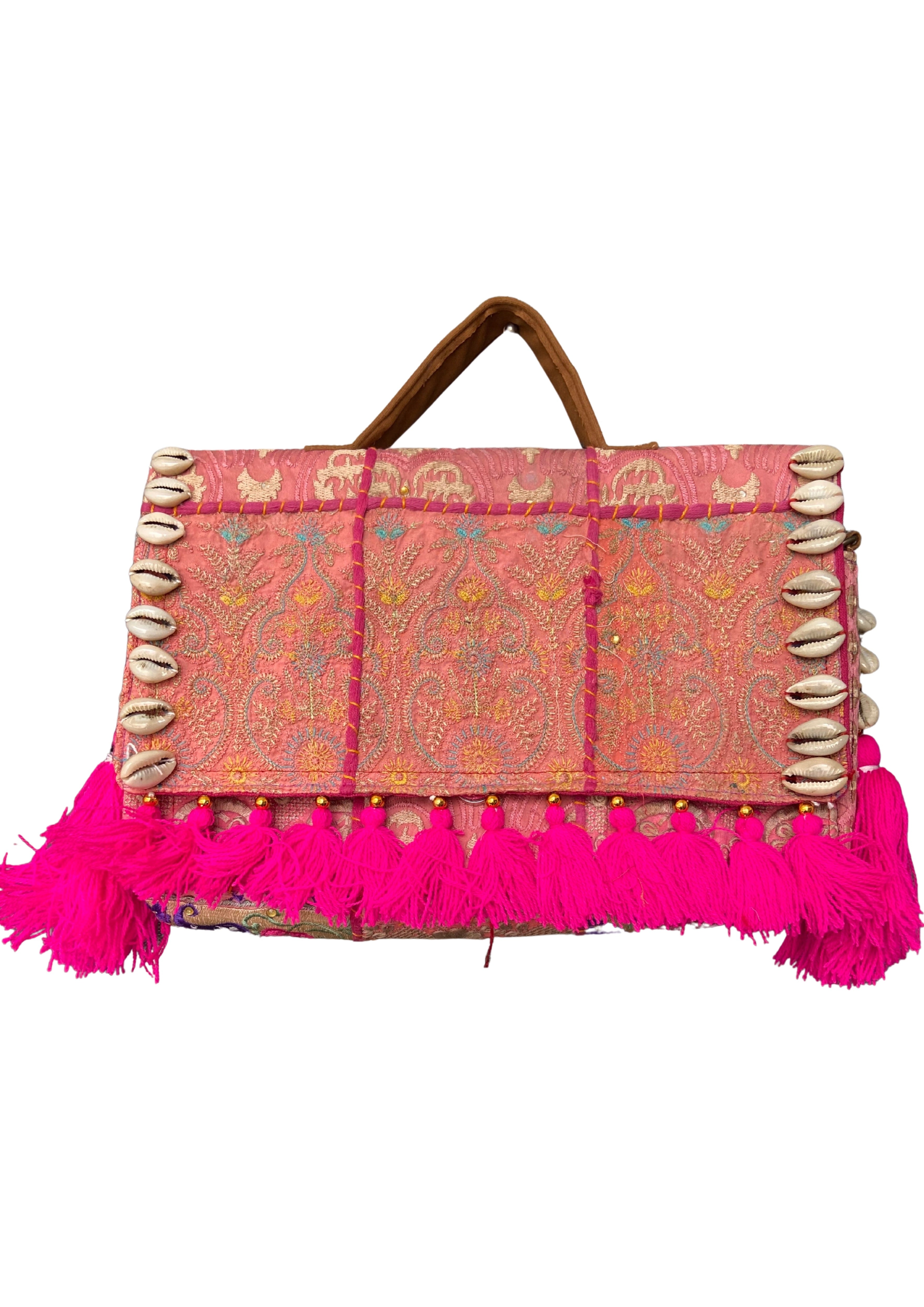 Ruhi - Luxury Handheld in Pink - Banjara Bags