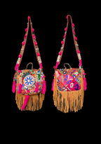 Ruhi Luxe Cowgirl Sling with Micro-bead Medallion - Banjara Bags